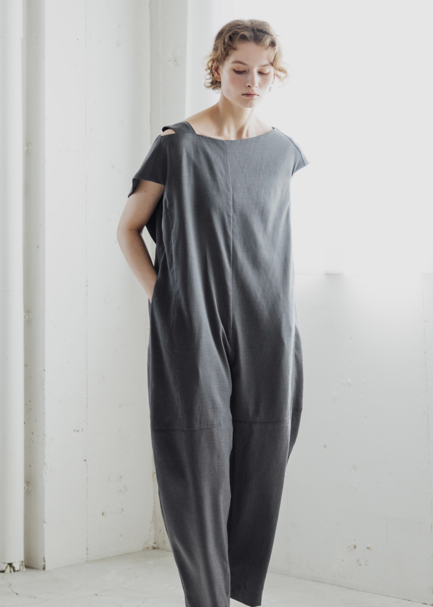 asymmetry bundle sleeve all-in-one