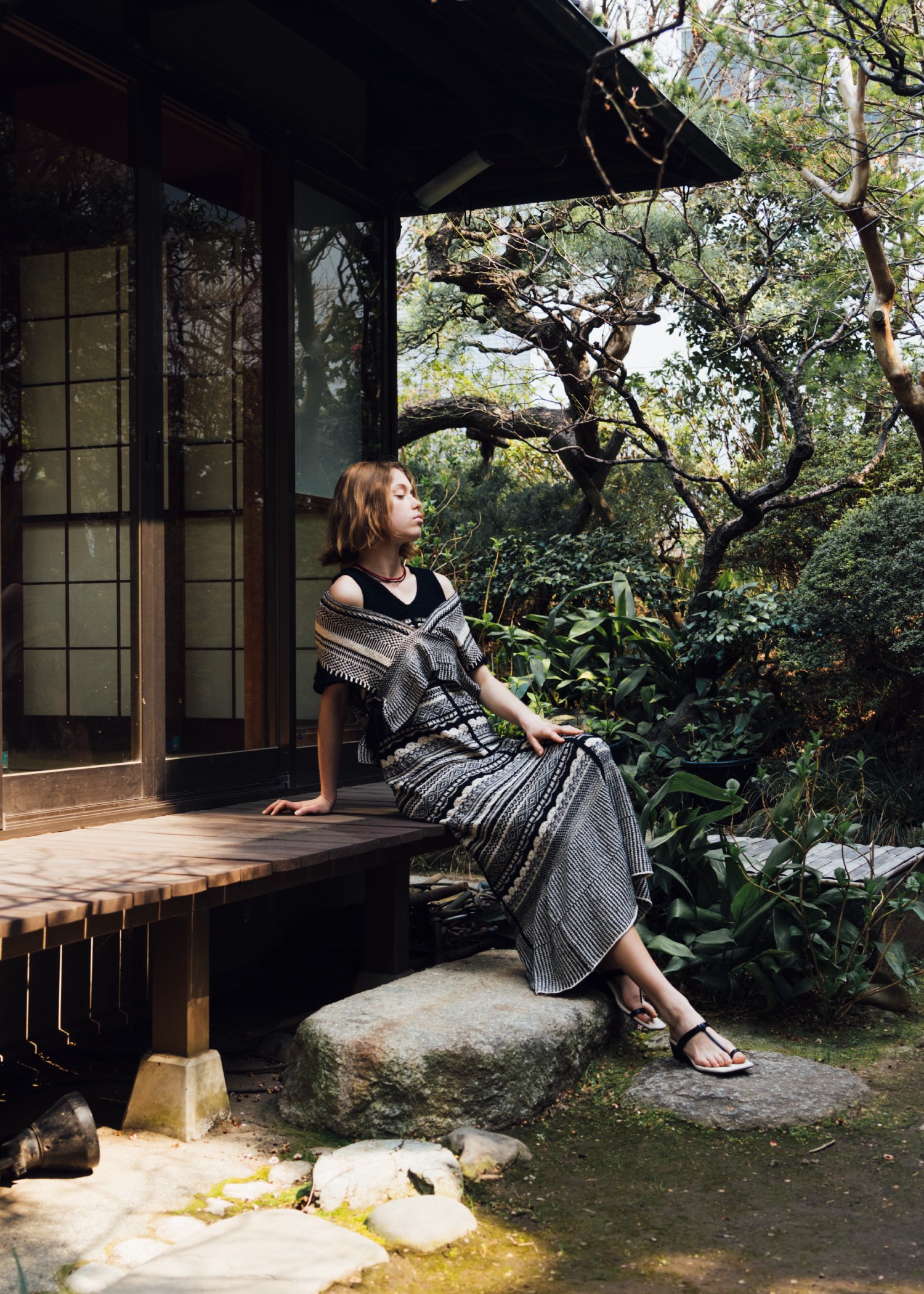 knit at random geometric pattern OP