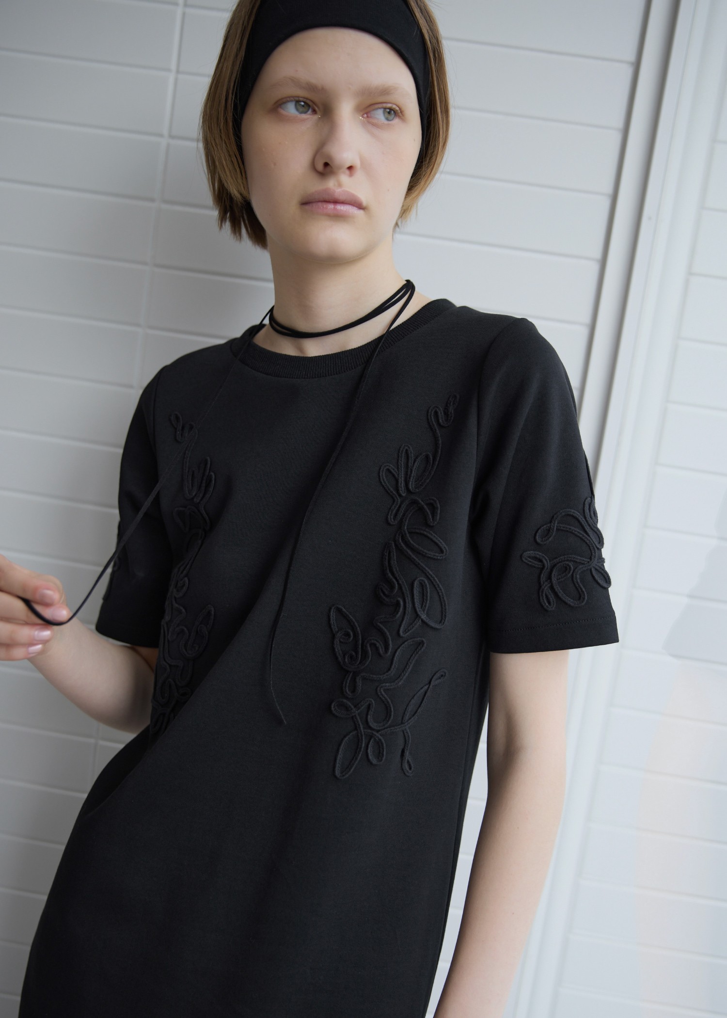 cord embroidery ponte OP