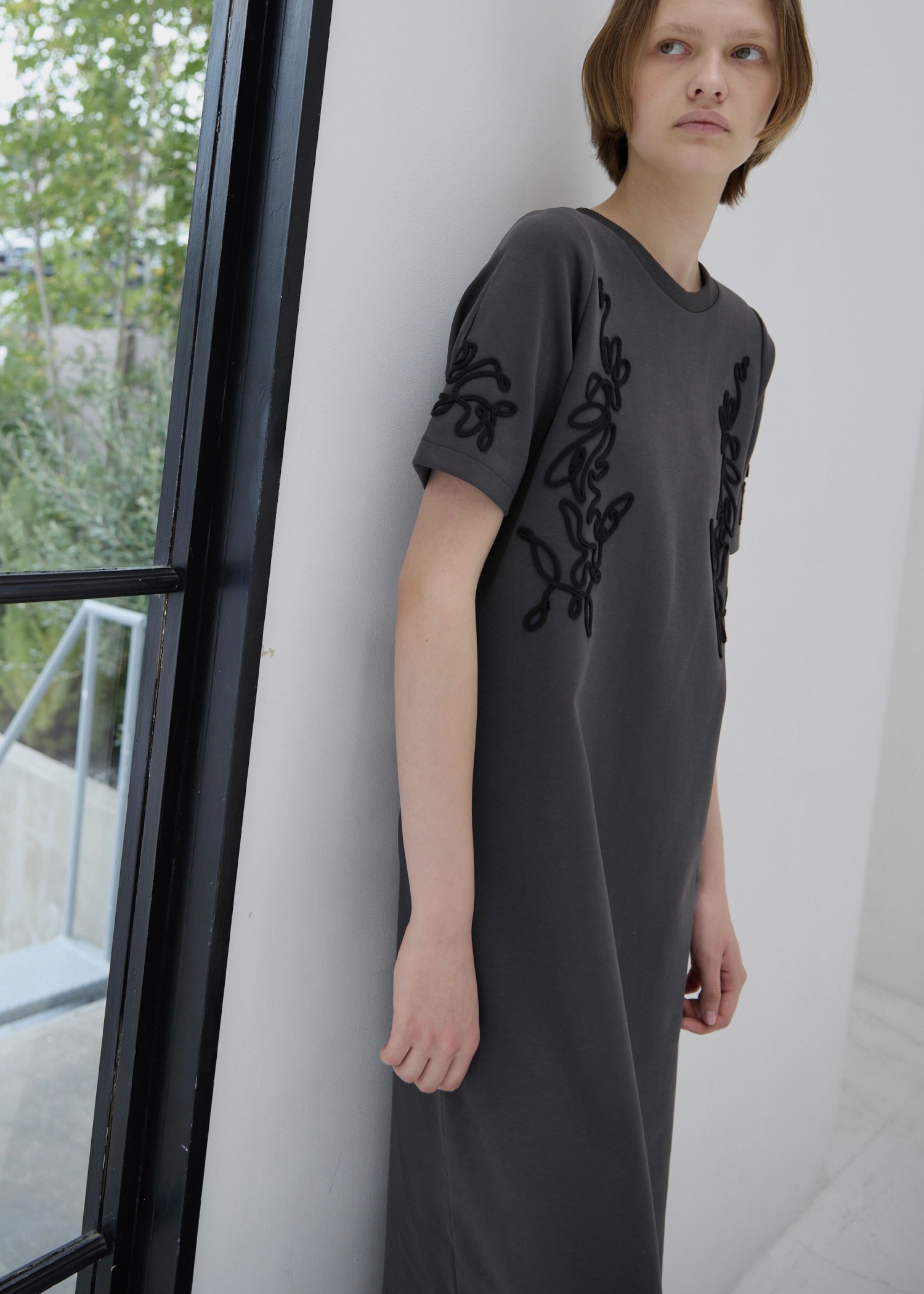 cord embroidery ponte OP