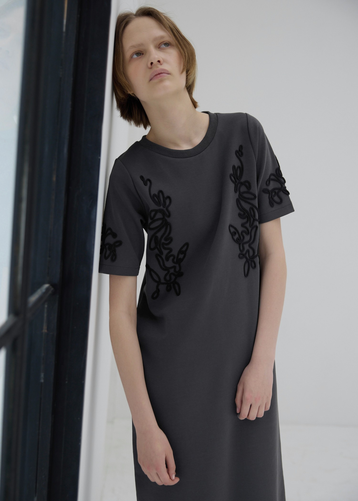 cord embroidery ponte OP