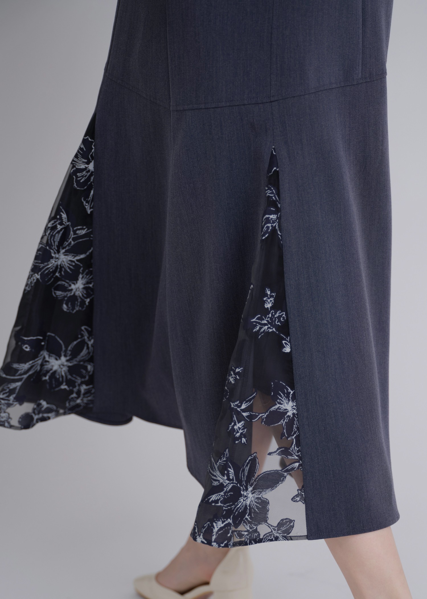 organdy flower volume sleeve panel OP