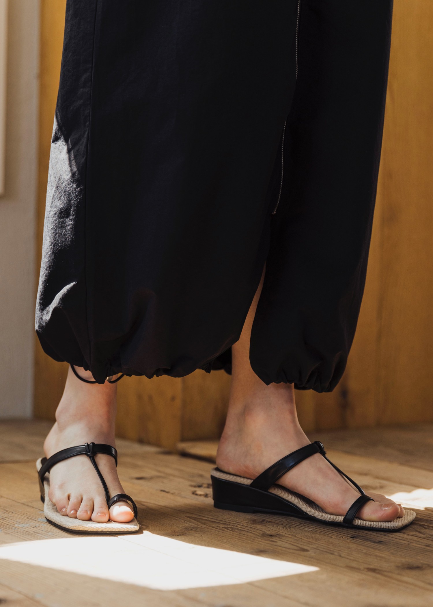 patchwork back pocket nylon camisole OP