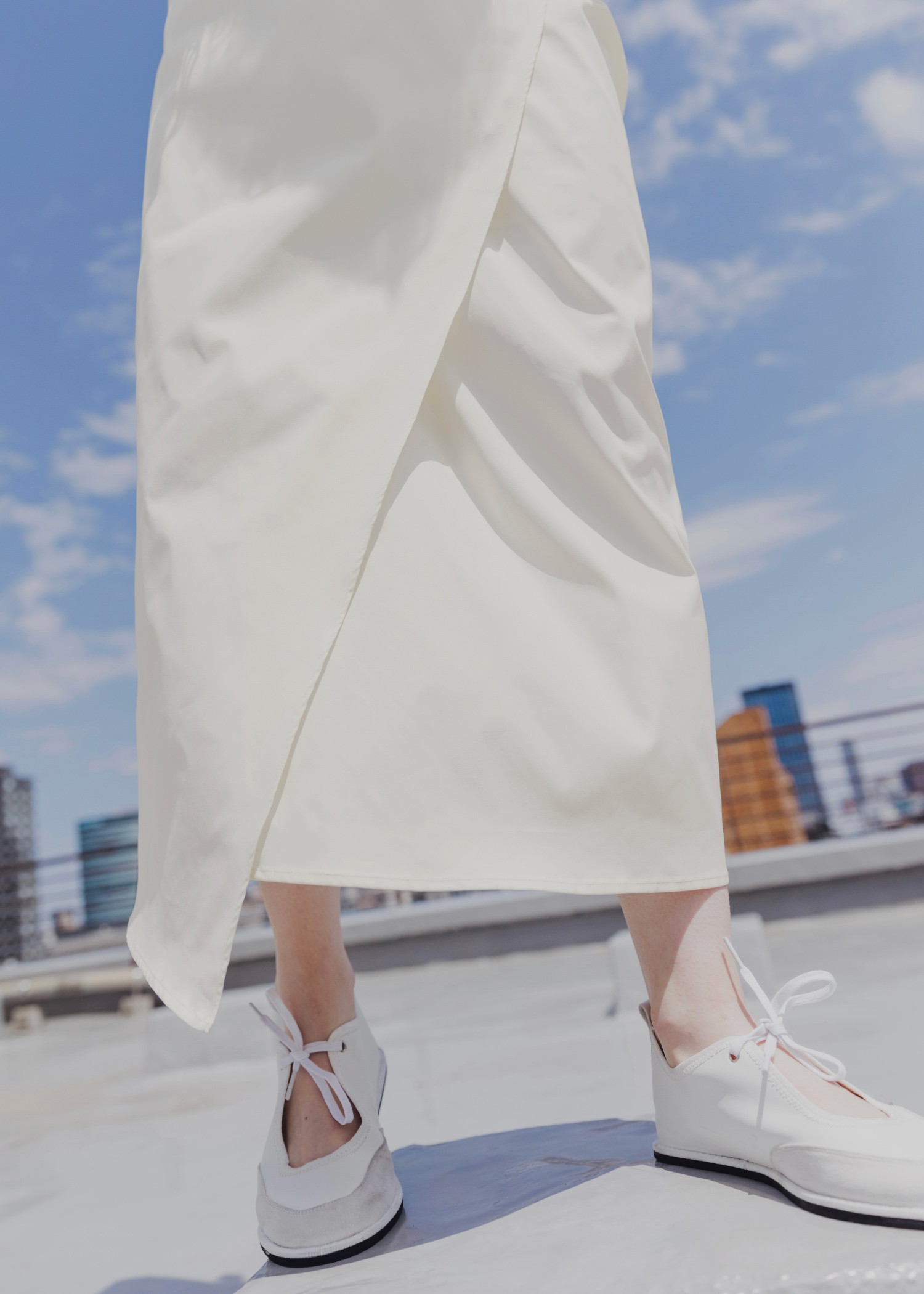 lace asymmetry frill cocoon OP