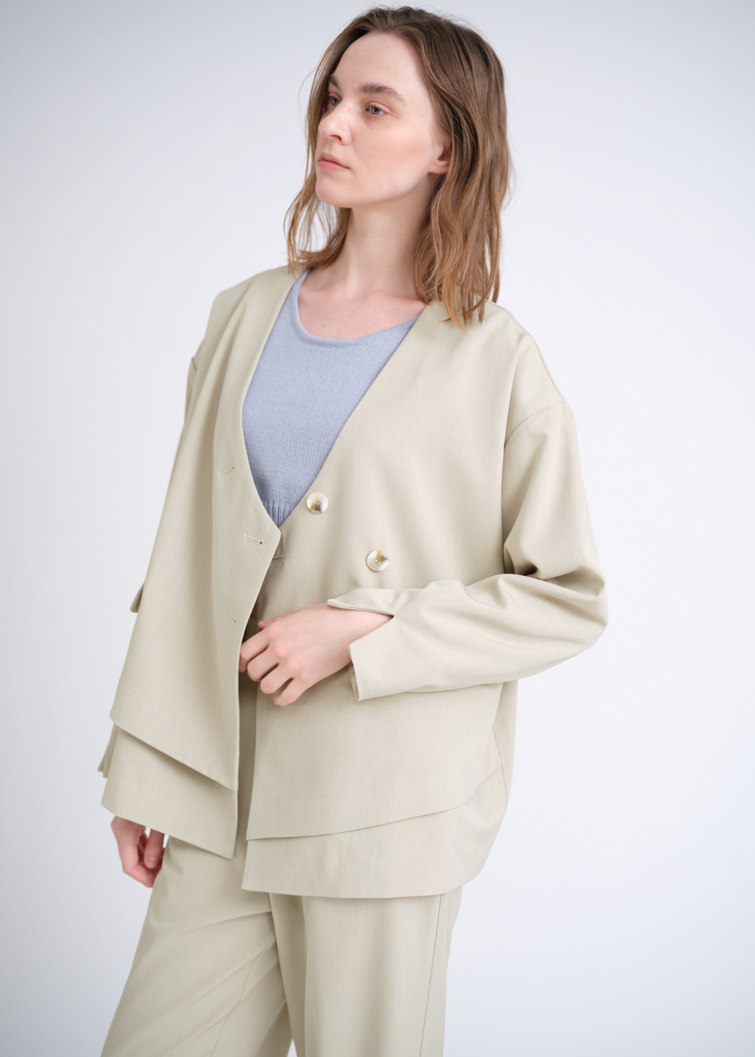 double hem flutter no collar JK