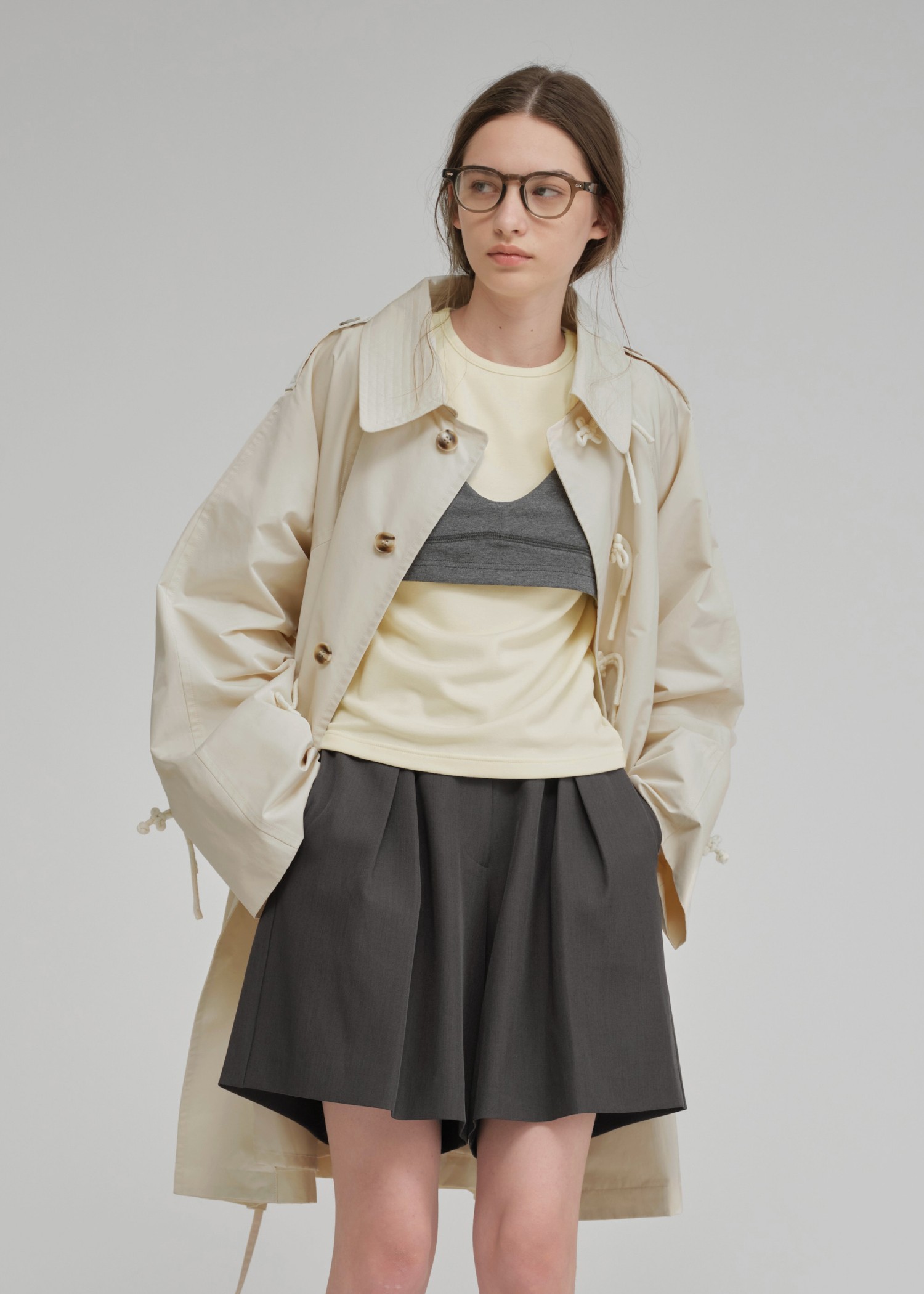 tent cord button various midi coat