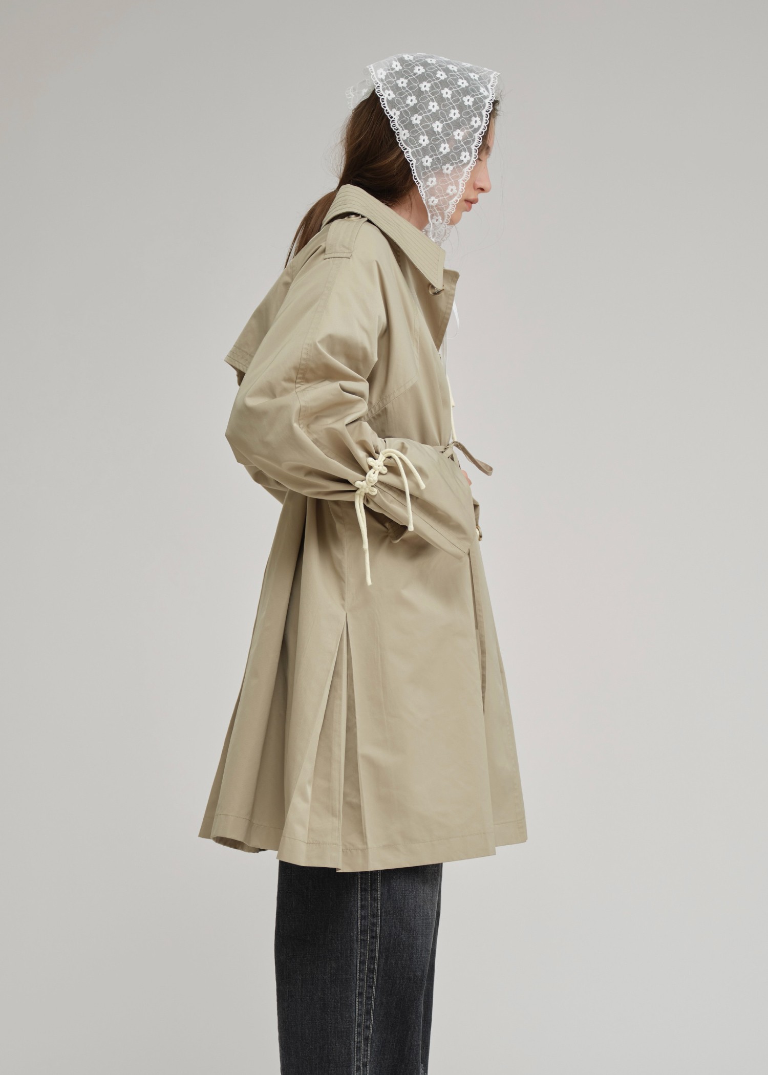 tent cord button various midi coat