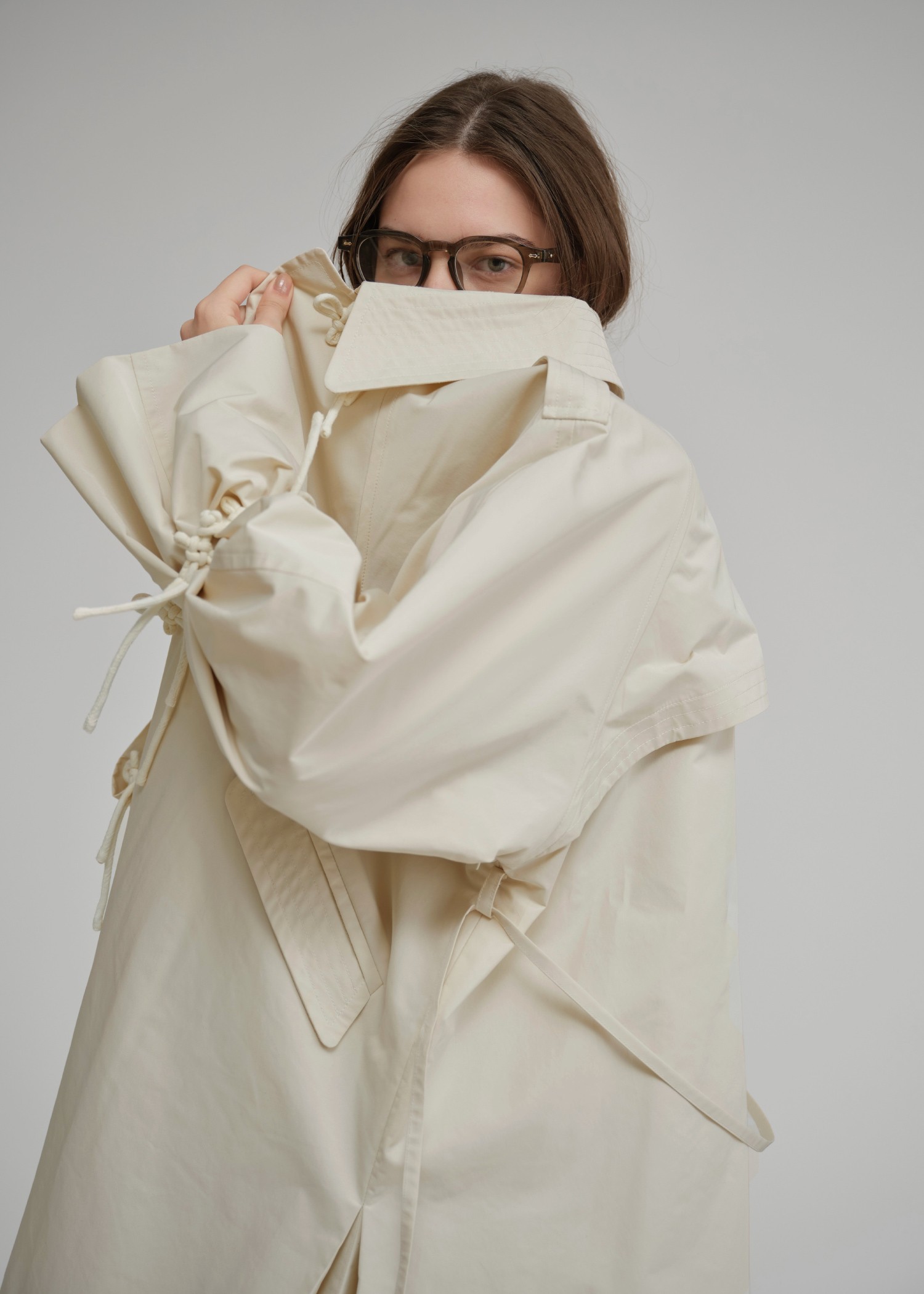 tent cord button various midi coat