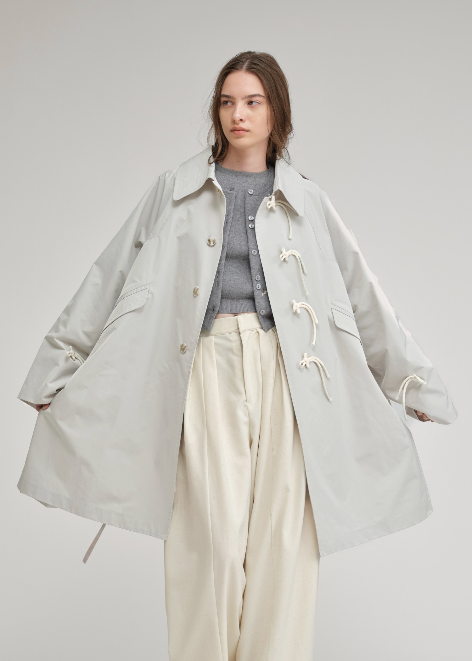 tent cord button various midi coat