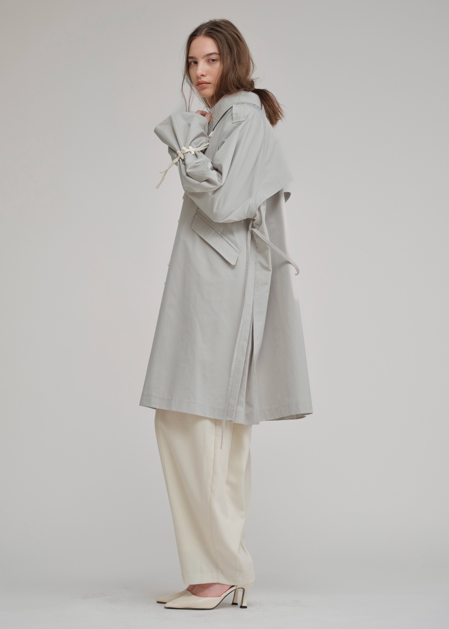 tent cord button various midi coat