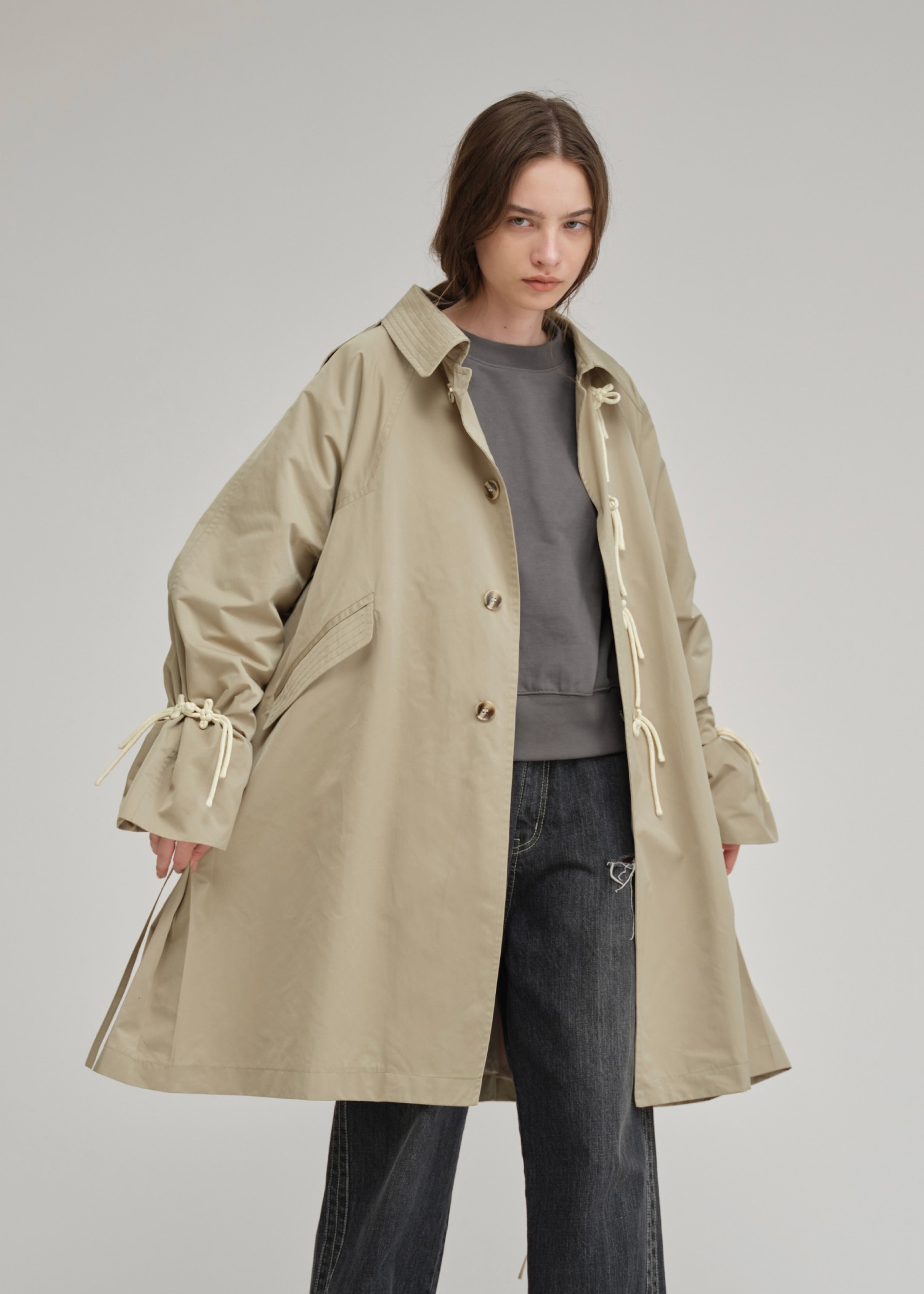 tent cord button various midi coat