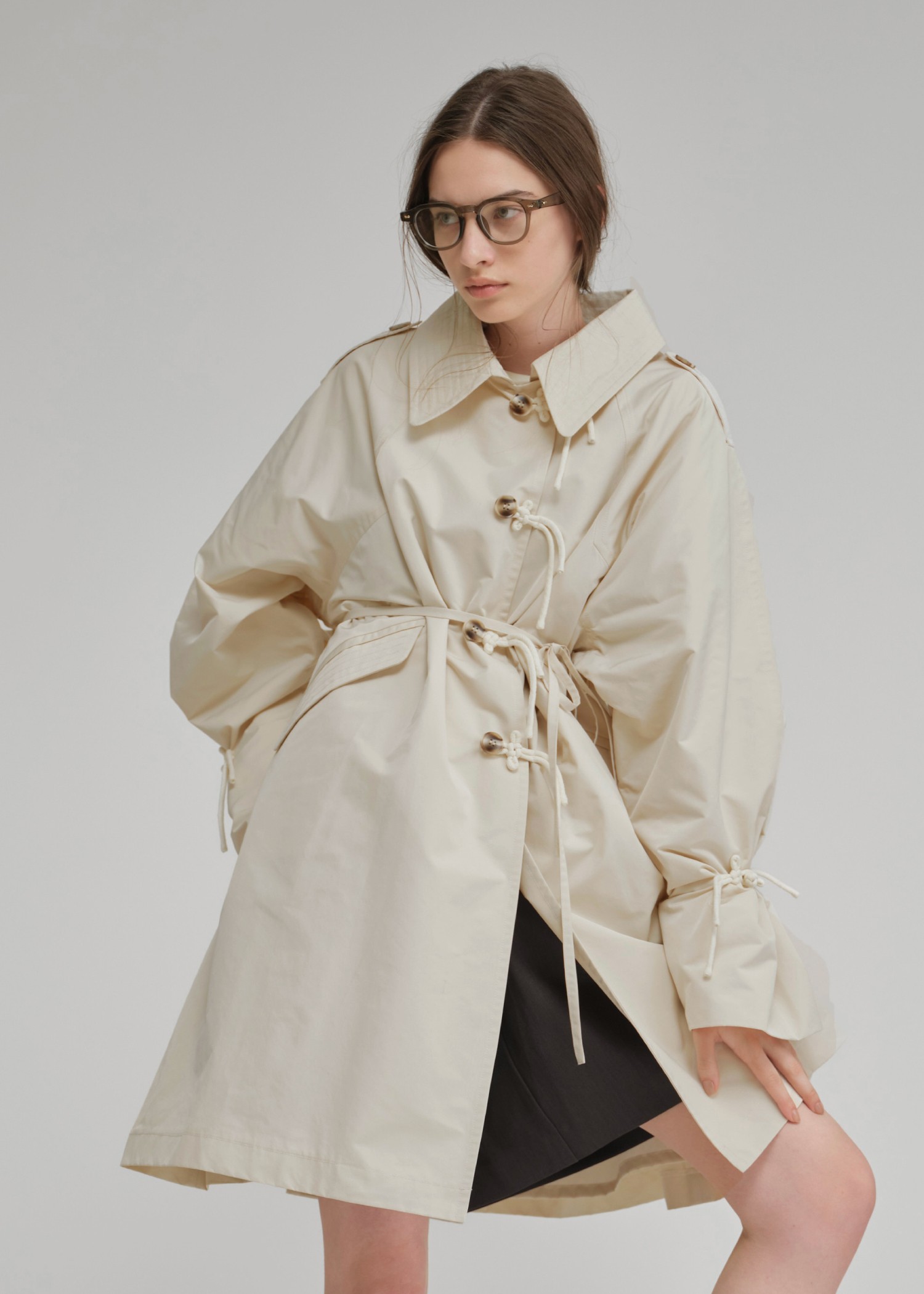 tent cord button various midi coat
