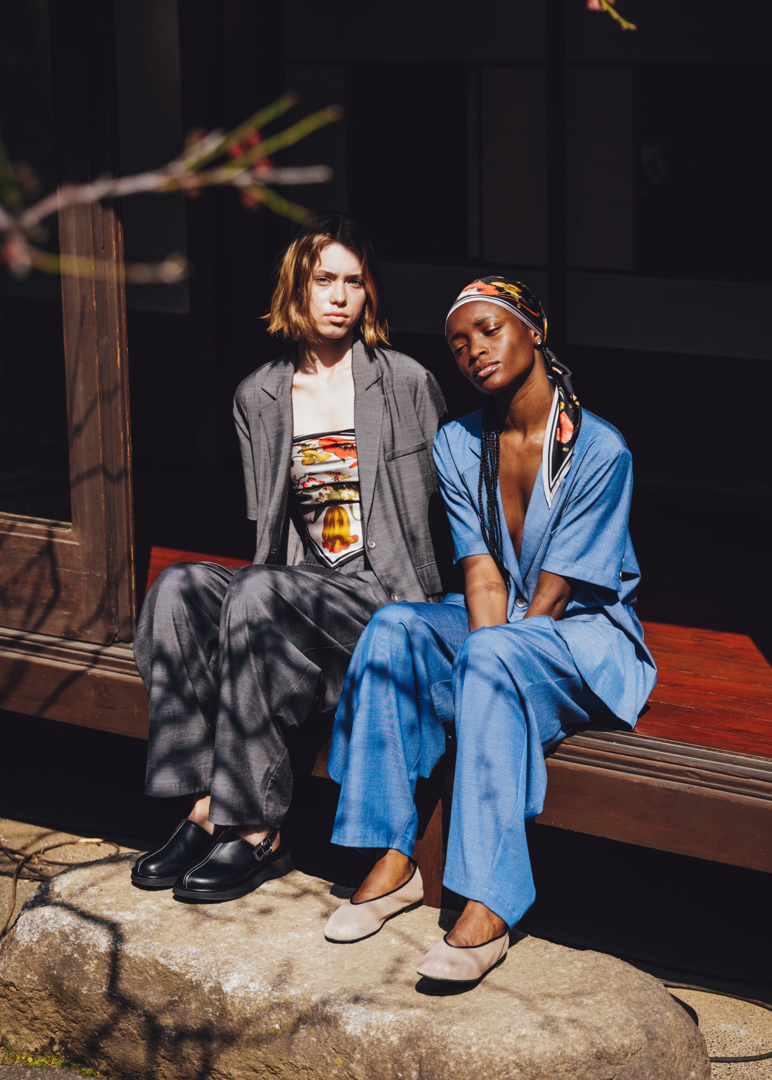 half sleeve slub mix tailored JK