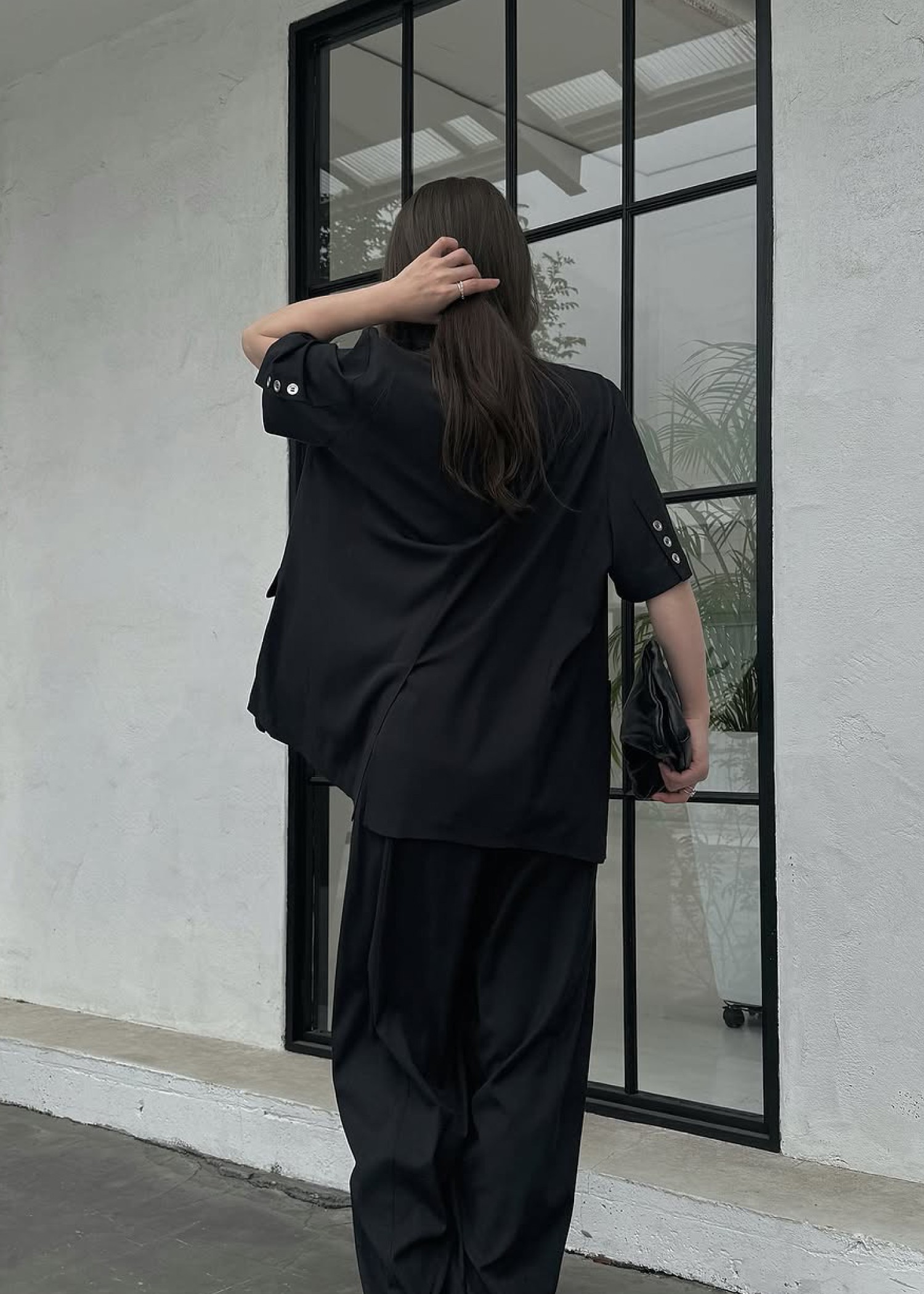 half sleeve slub mix tailored JK