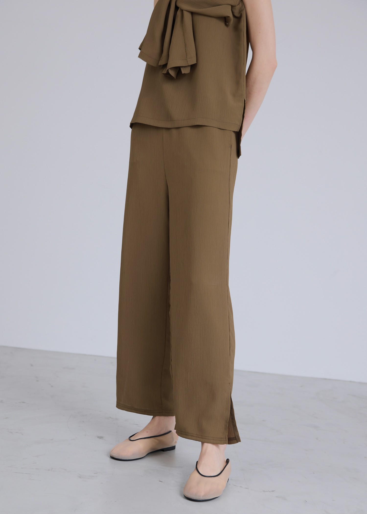 crepe hem slit relax PT