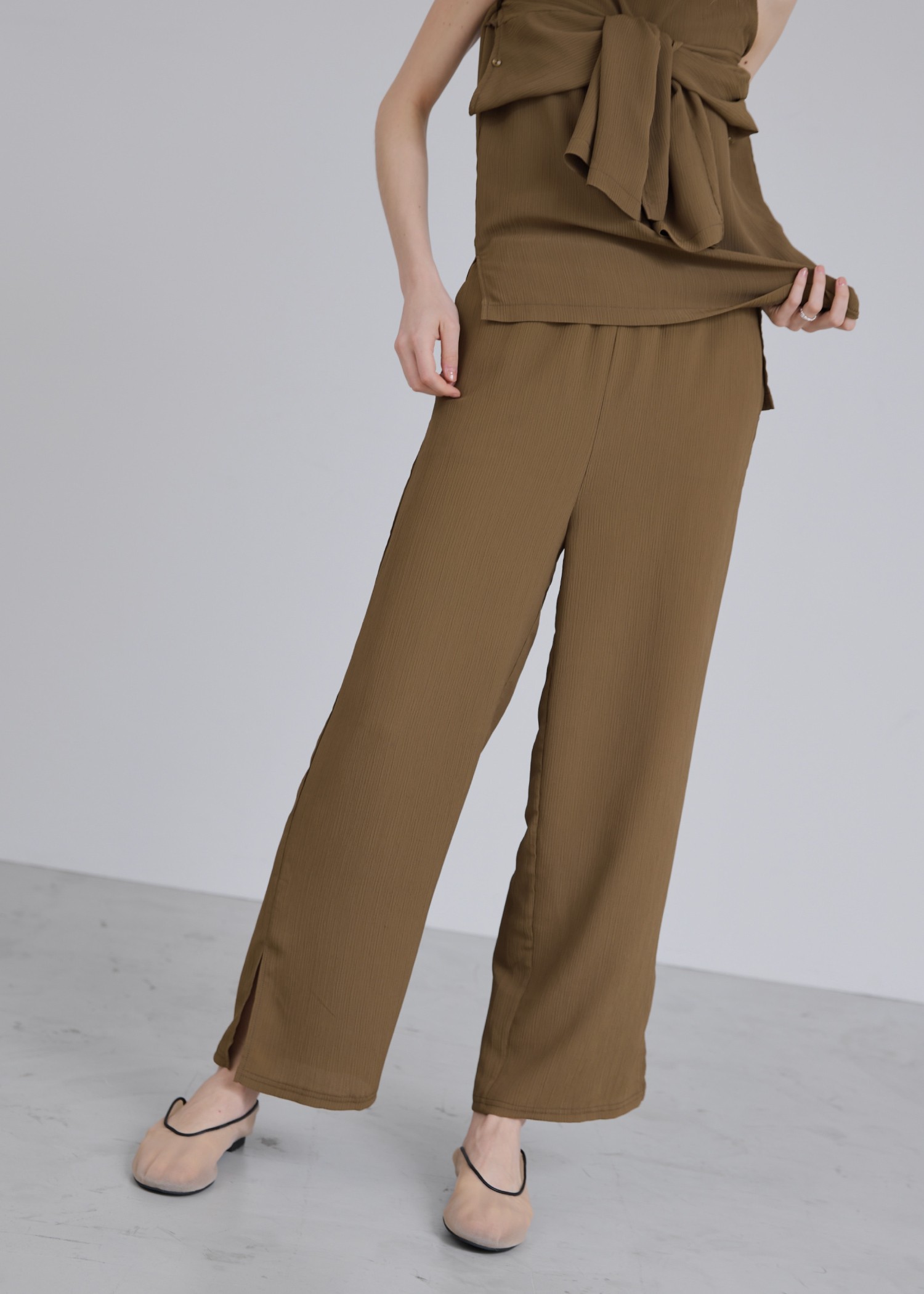 crepe hem slit relax PT
