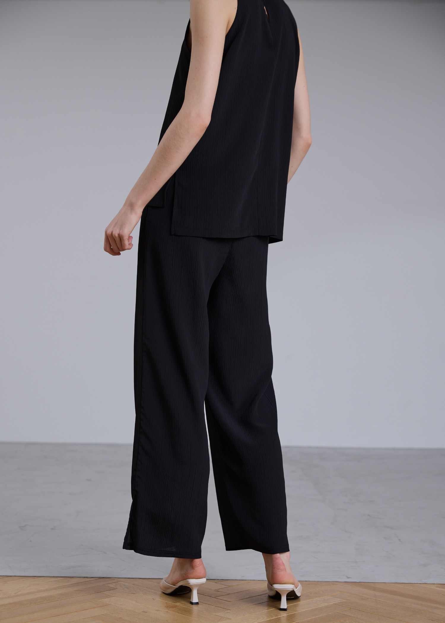 crepe hem slit relax PT