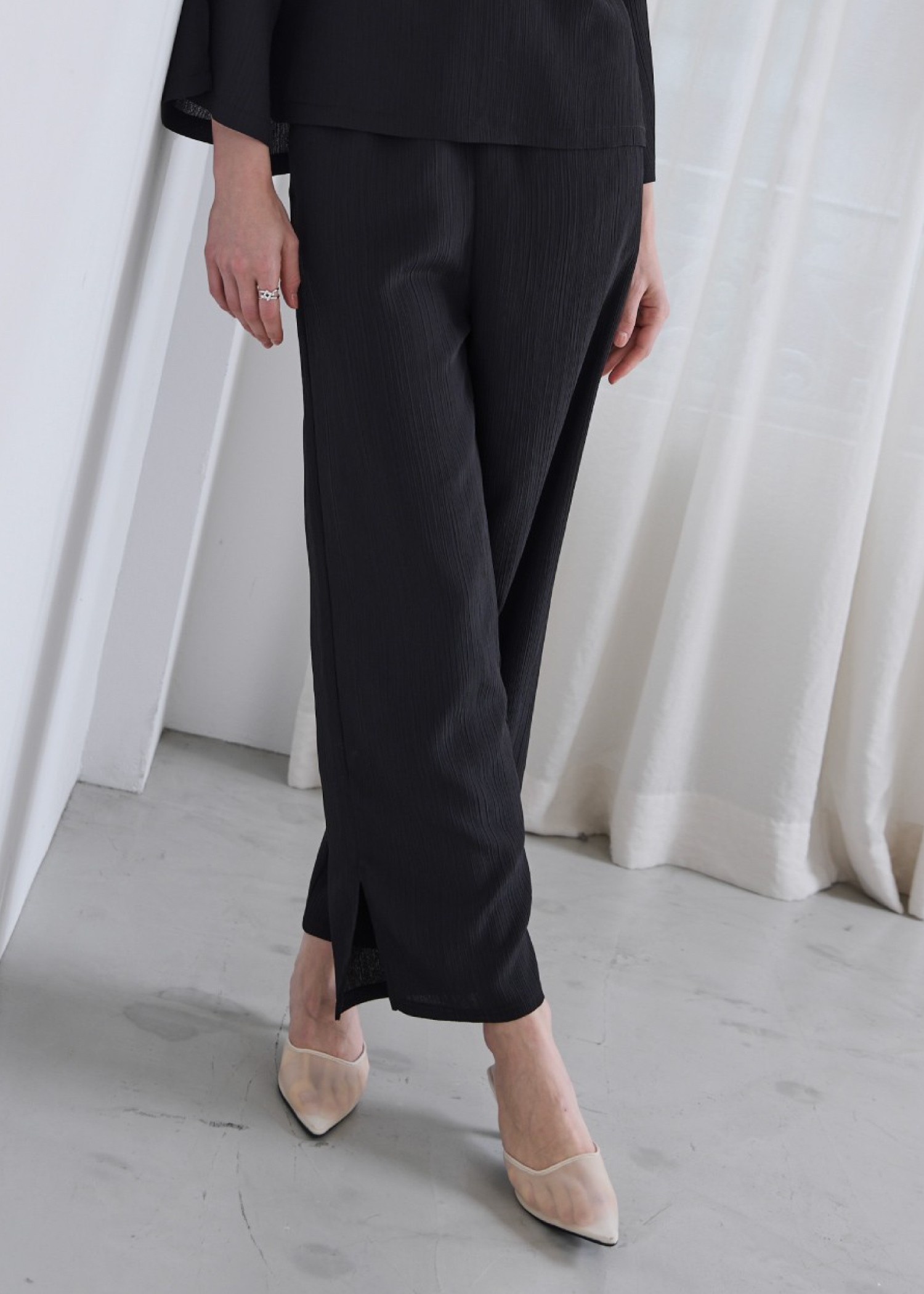 crepe hem slit relax PT