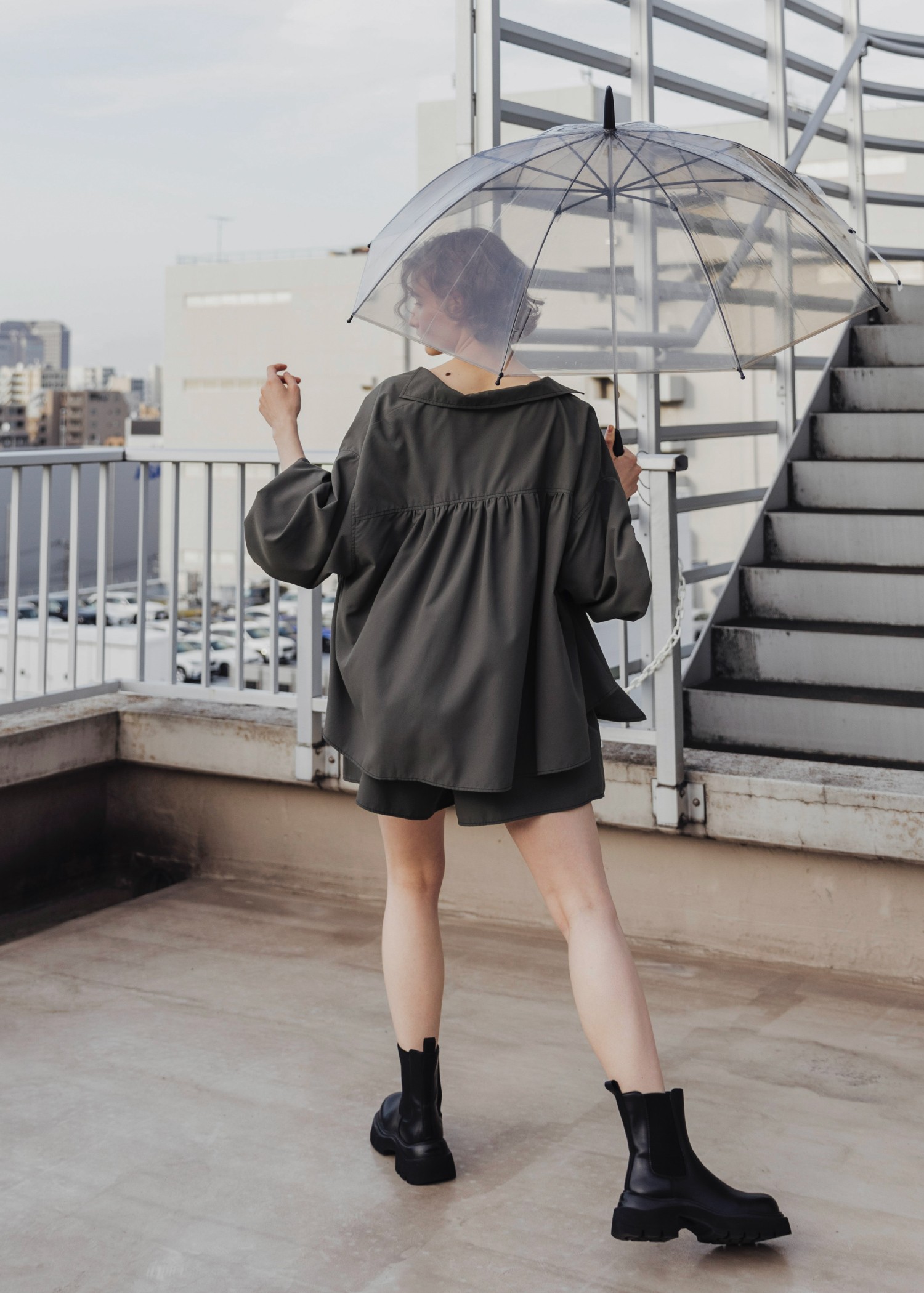 waist gather UV cut volume S/PT