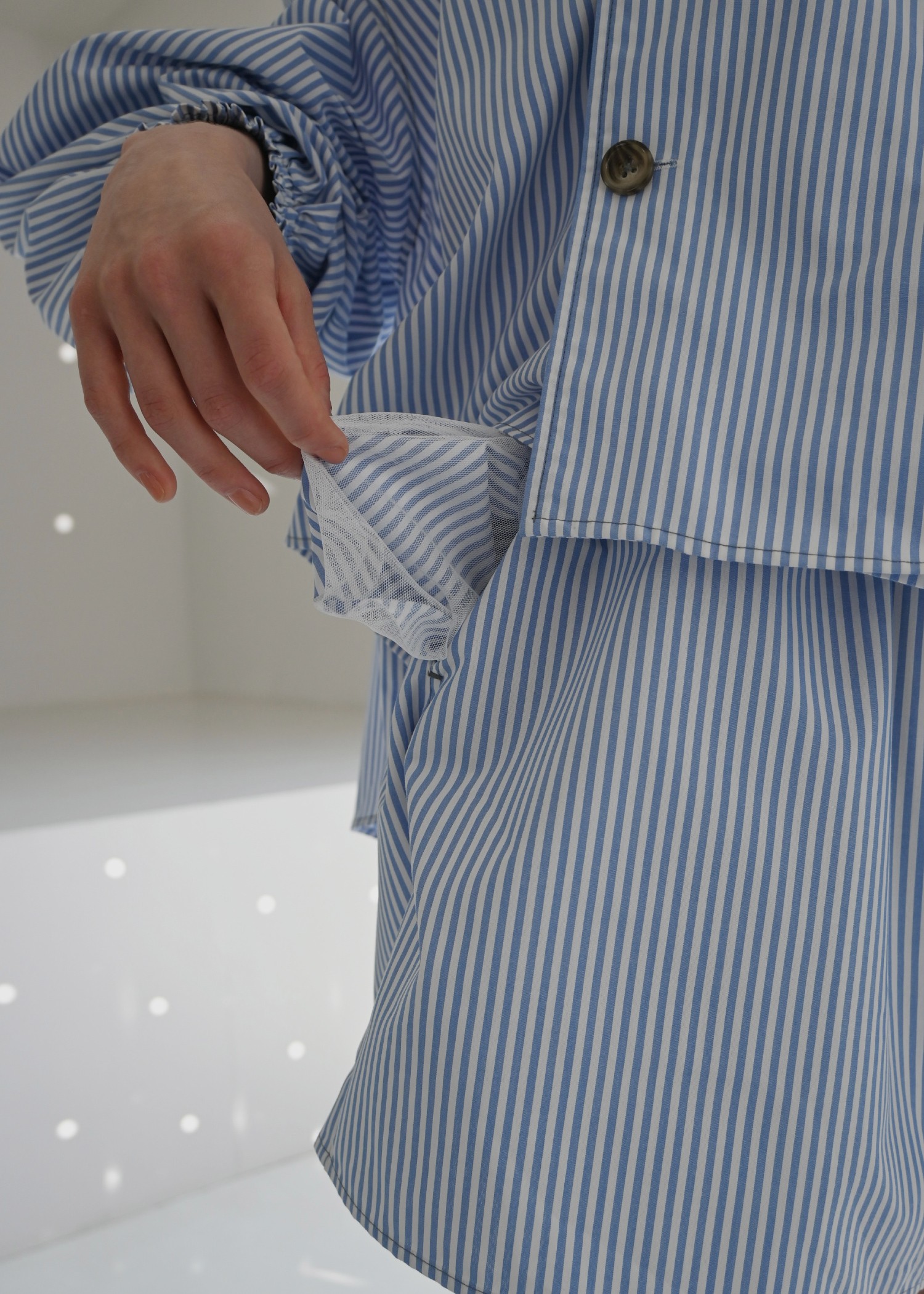 waist gather UV cut volume S/PT