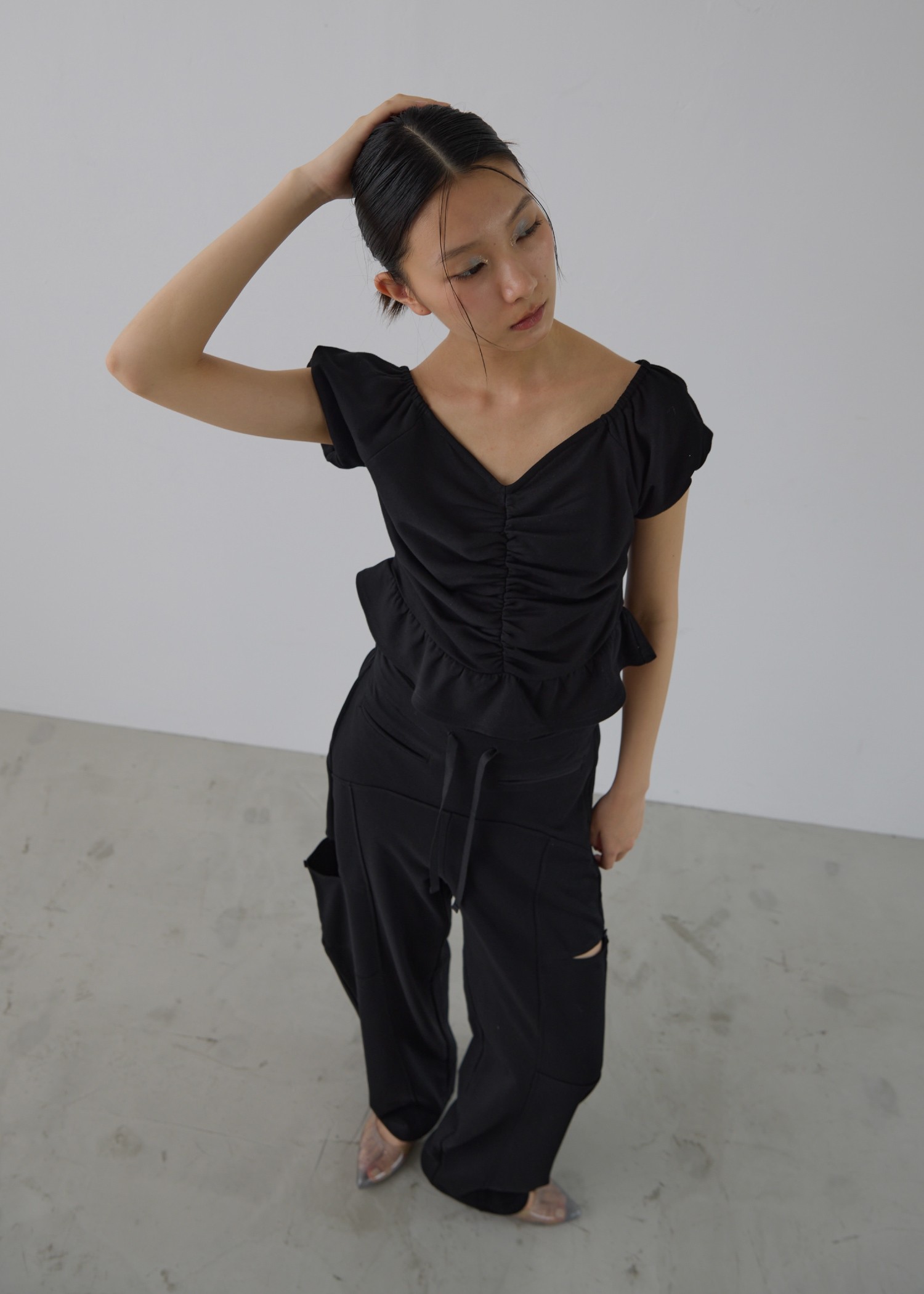 side open slit panel sweat PT