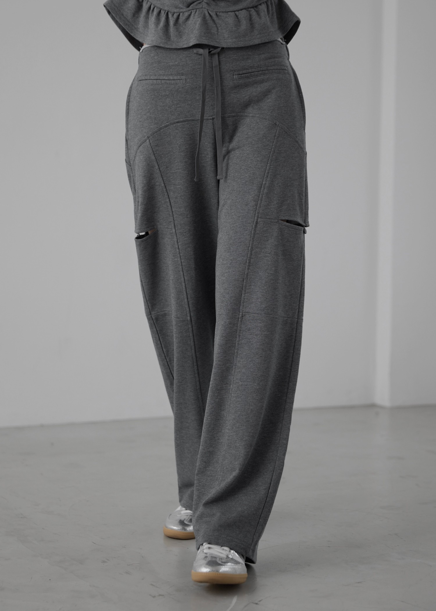 side open slit panel sweat PT