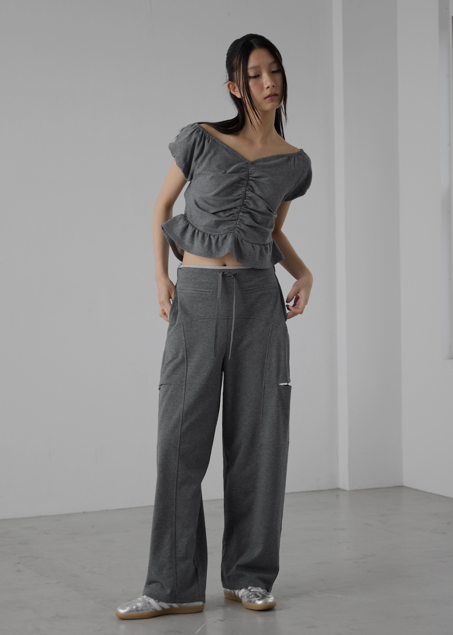 side open slit panel sweat PT