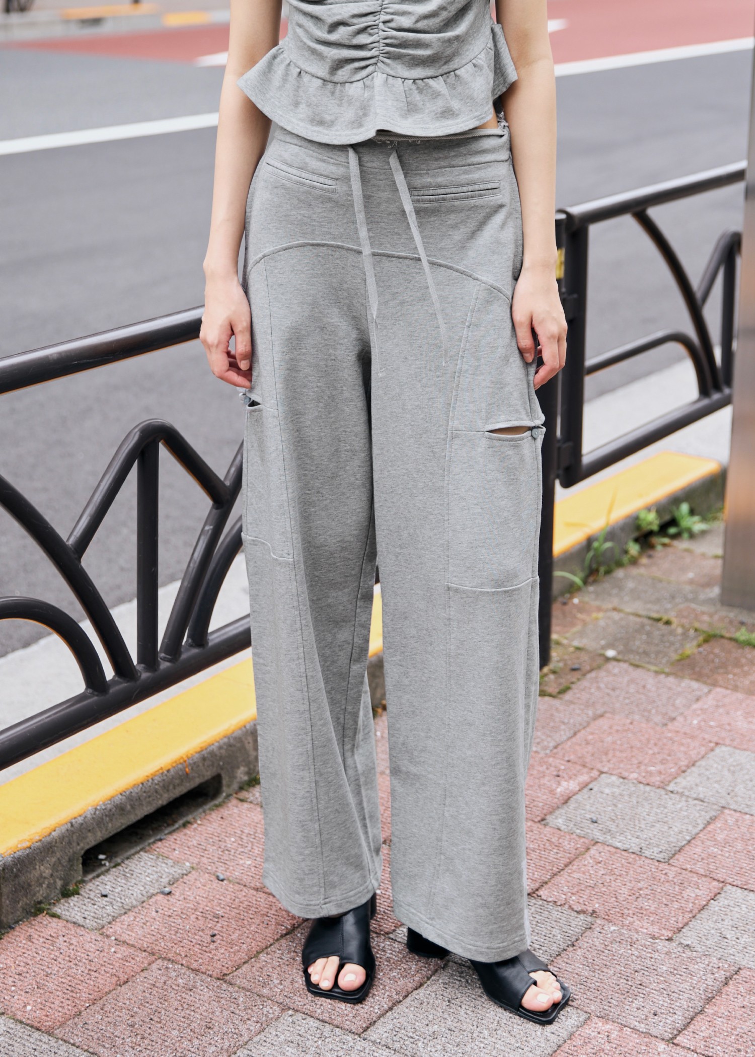 side open slit panel sweat PT