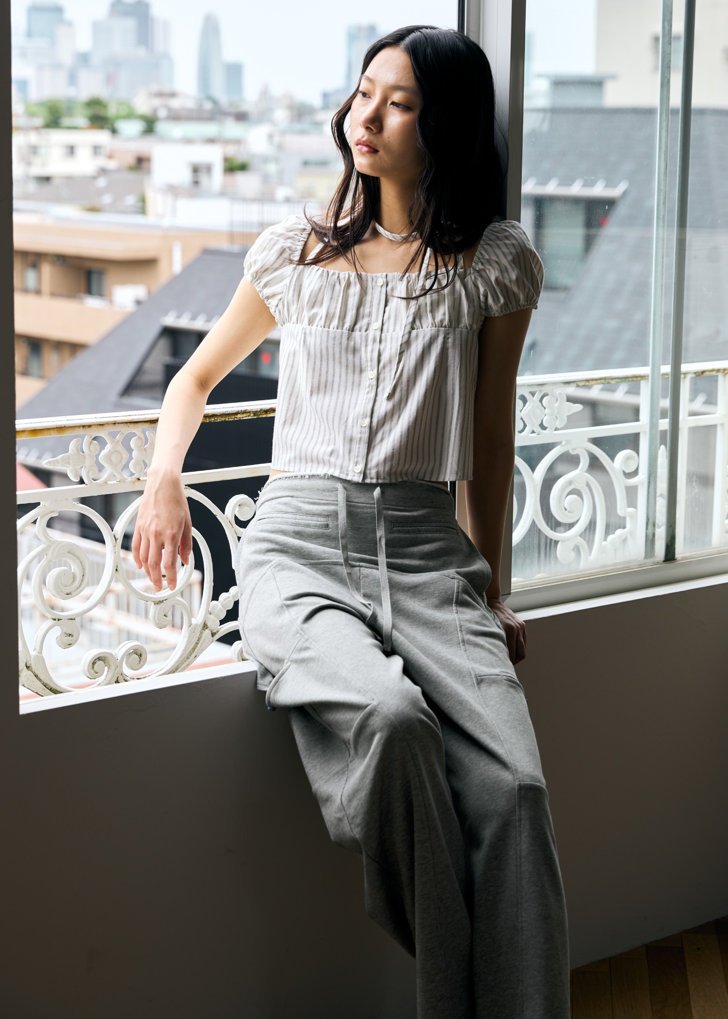 side open slit panel sweat PT