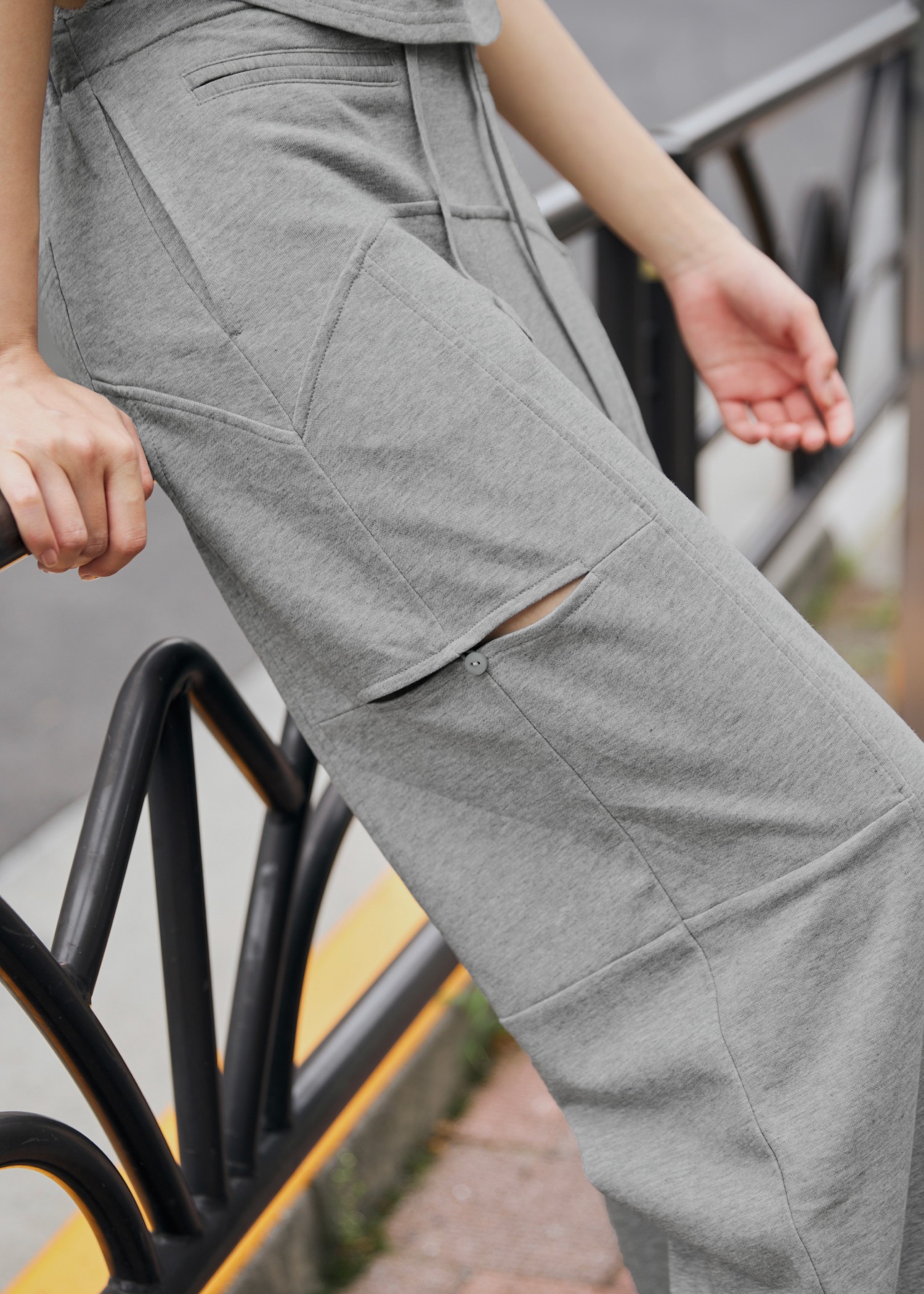 side open slit panel sweat PT