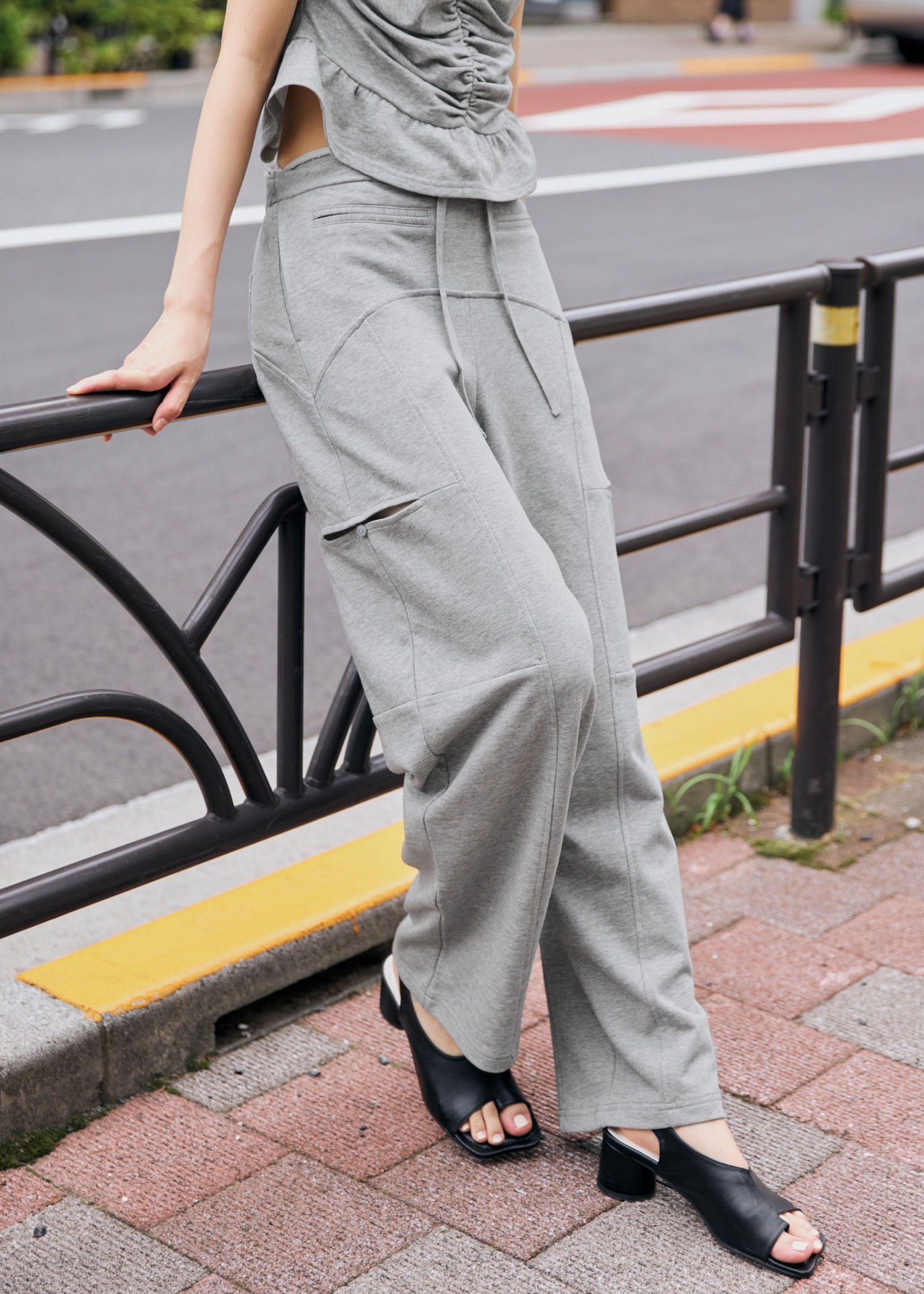 side open slit panel sweat PT