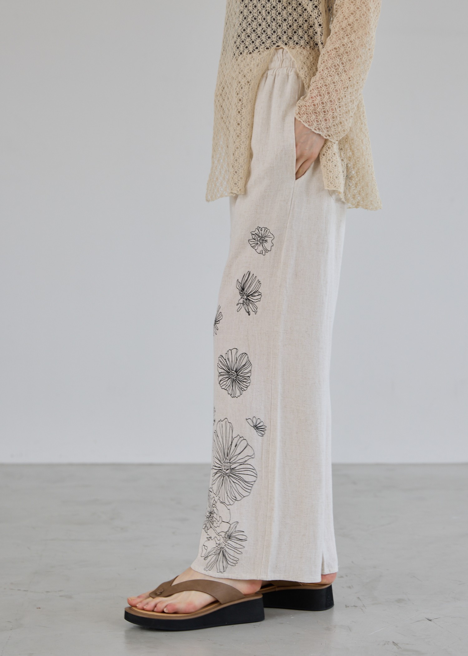 flower print undulate relax PT