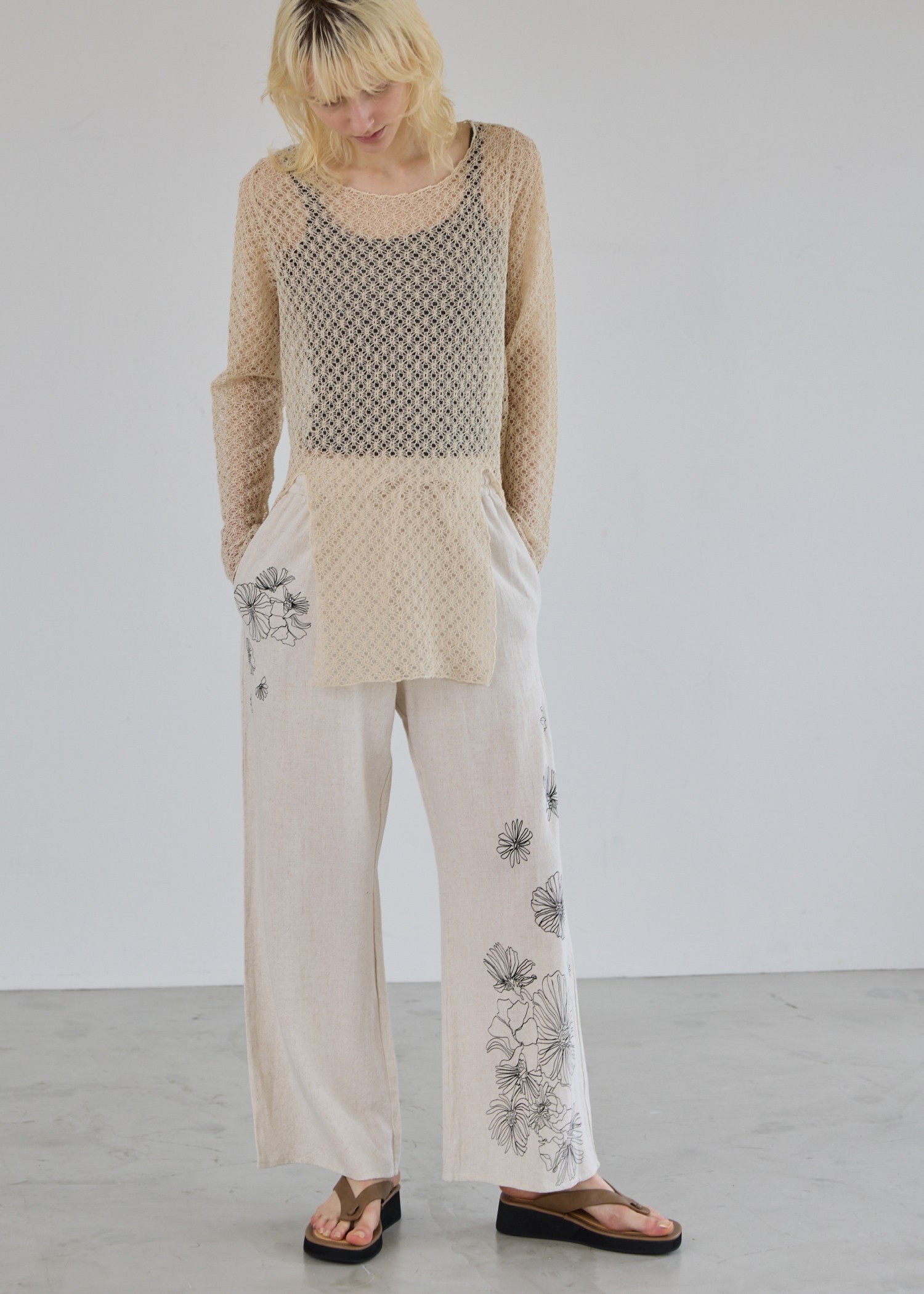 flower print undulate relax PT