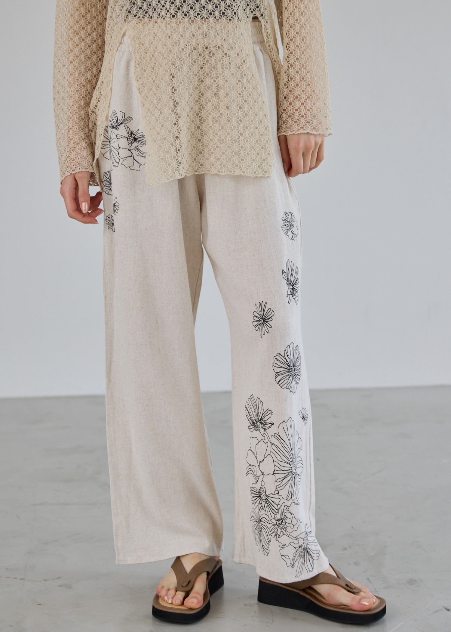 flower print undulate relax PT