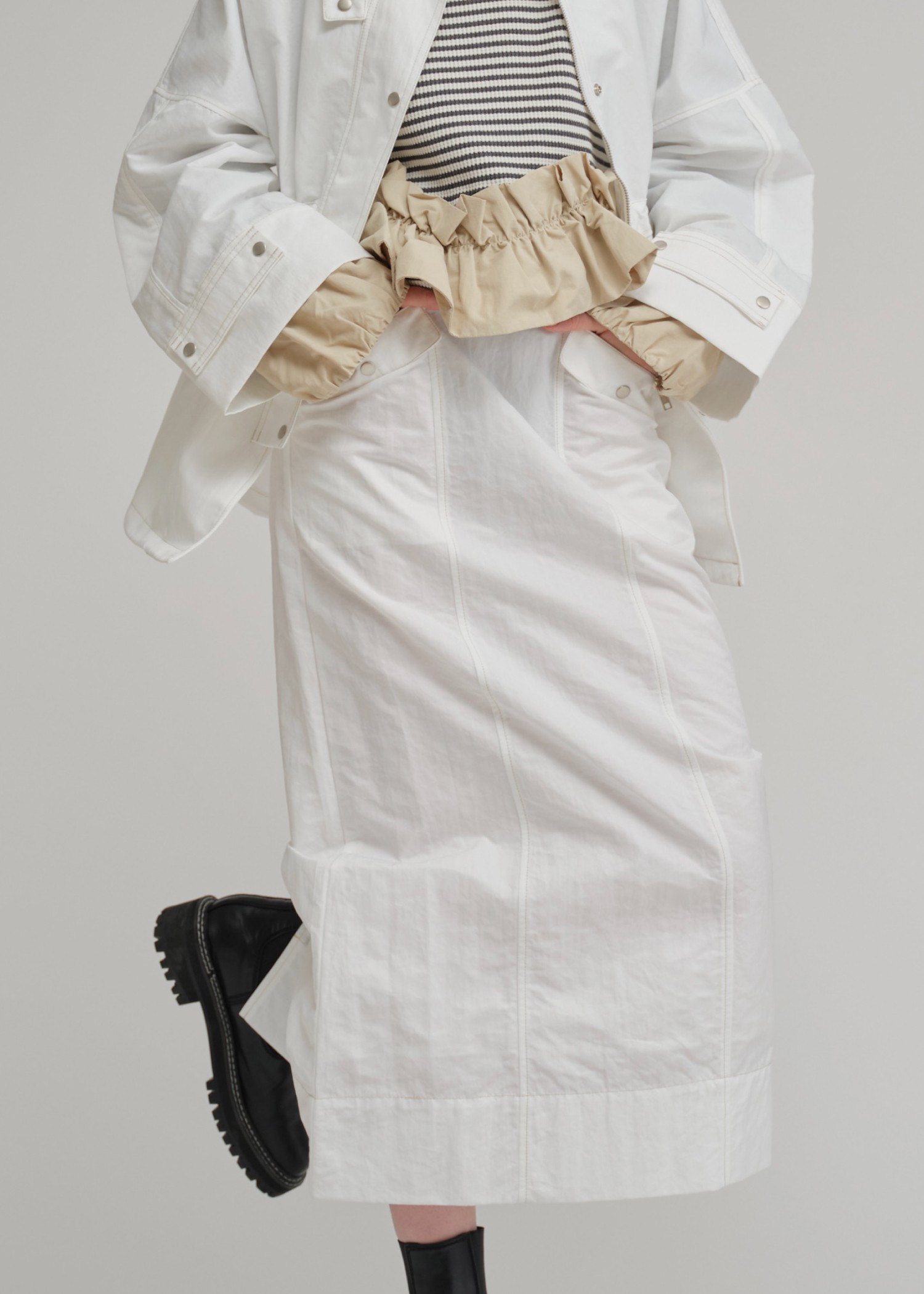 flap pocket bi color stitch pencil nylon SK