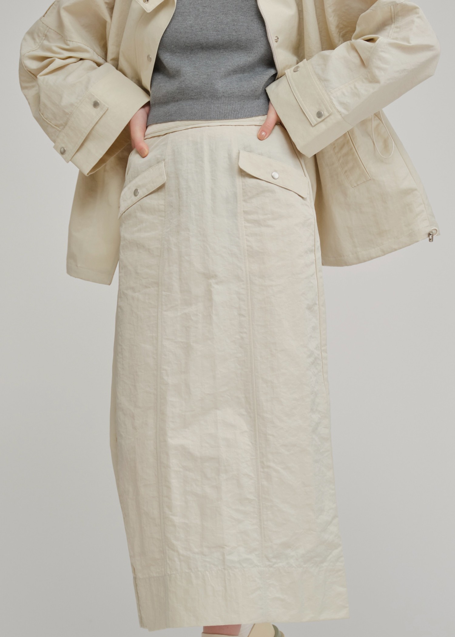 flap pocket bi color stitch pencil nylon SK