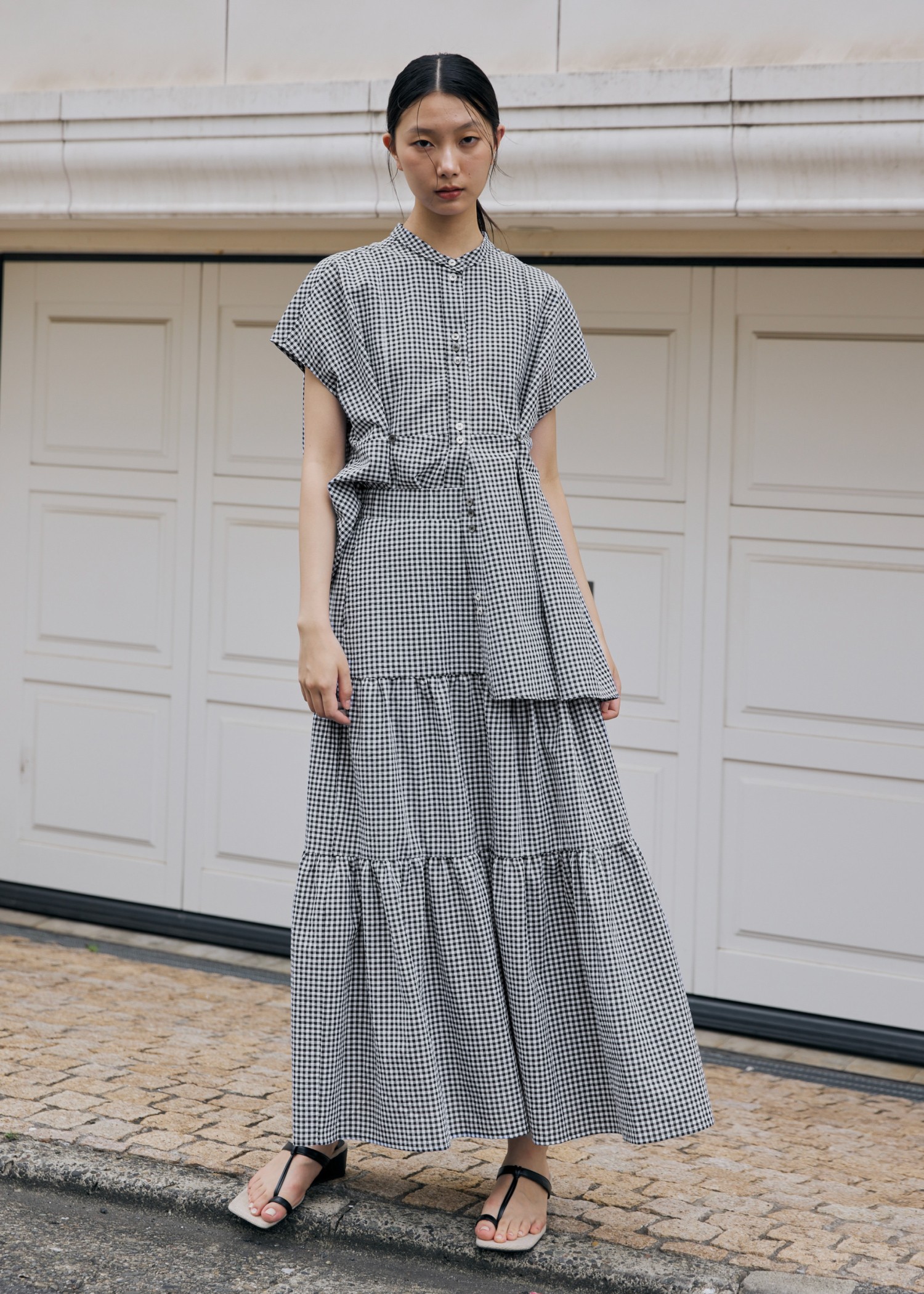 tiered gingham check SK