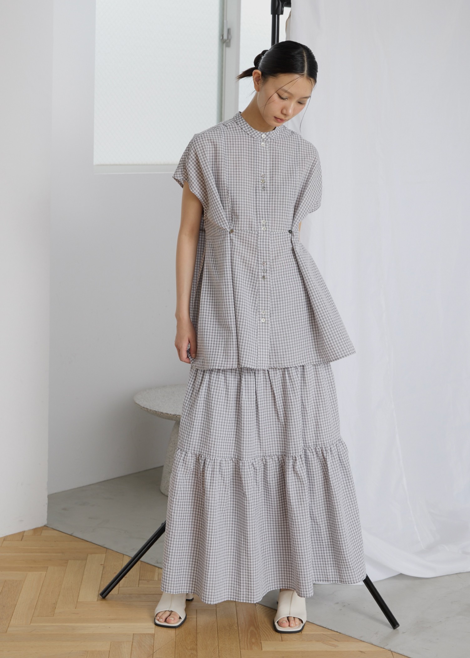 tiered gingham check SK