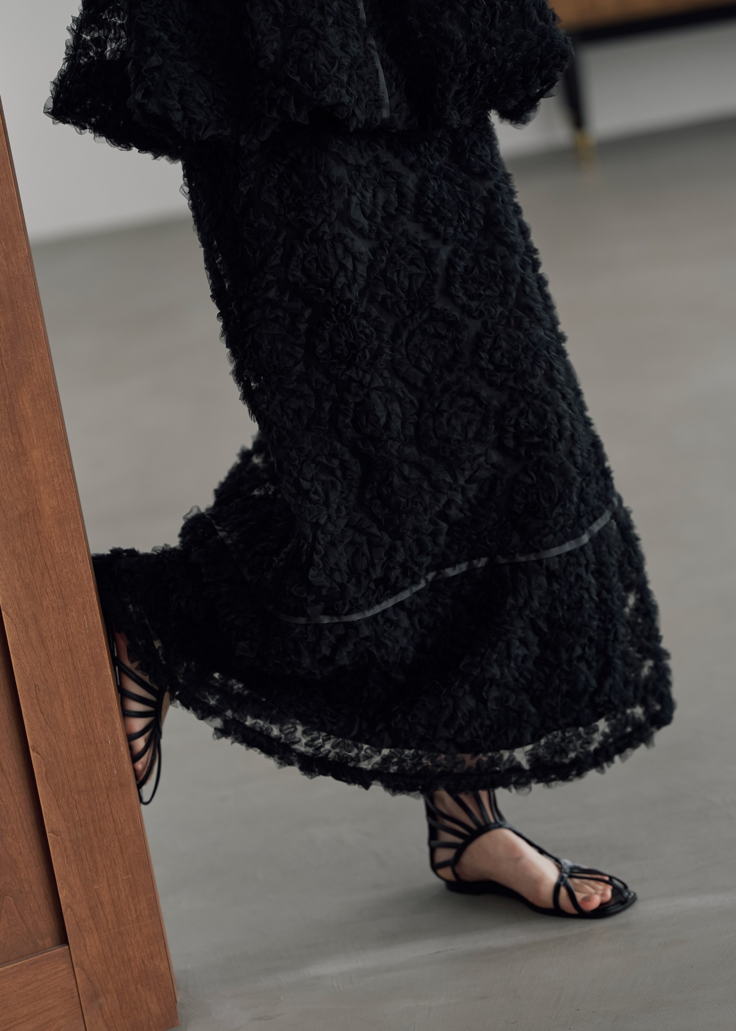 tulle circle motif flare SK