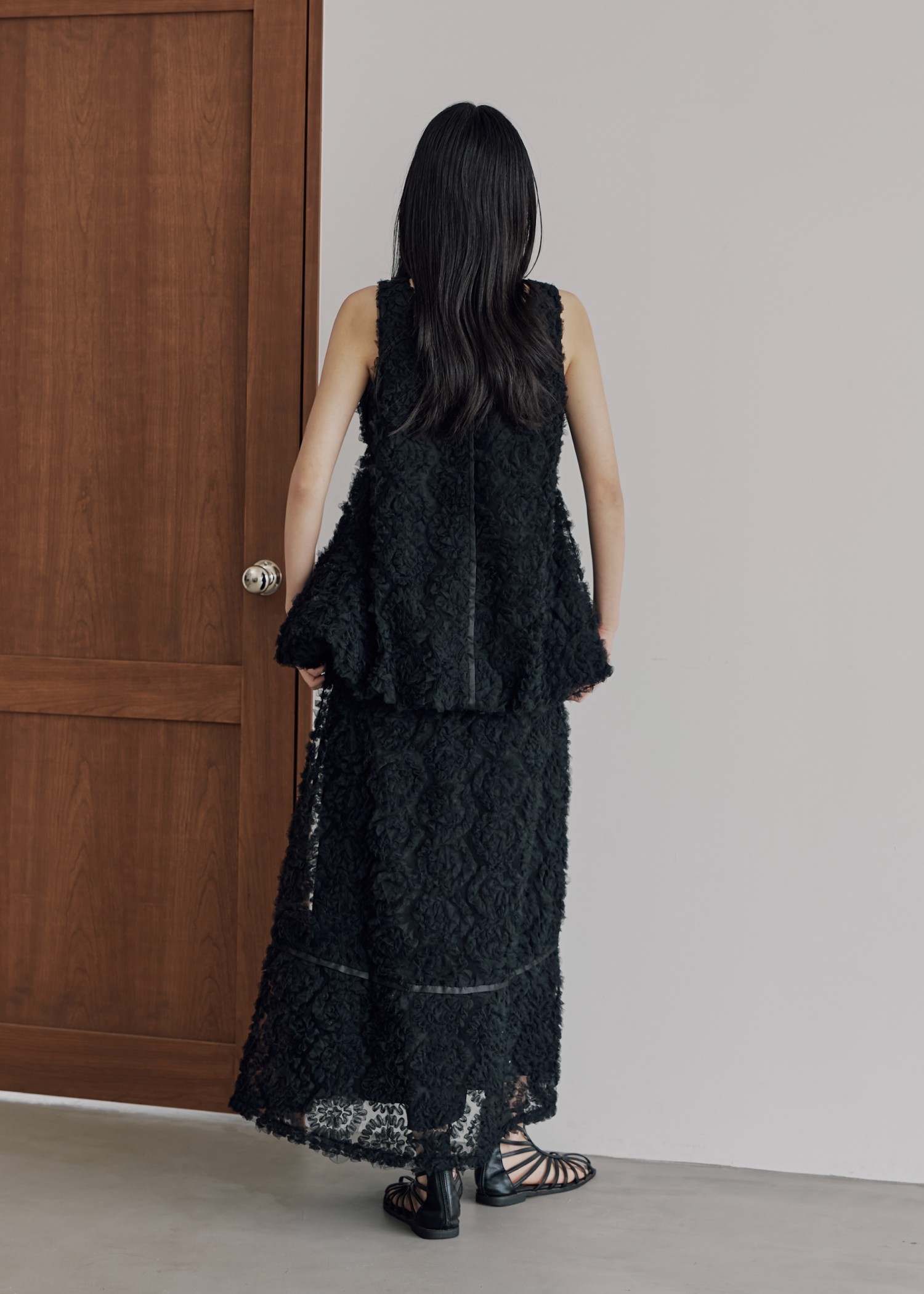 tulle circle motif flare SK