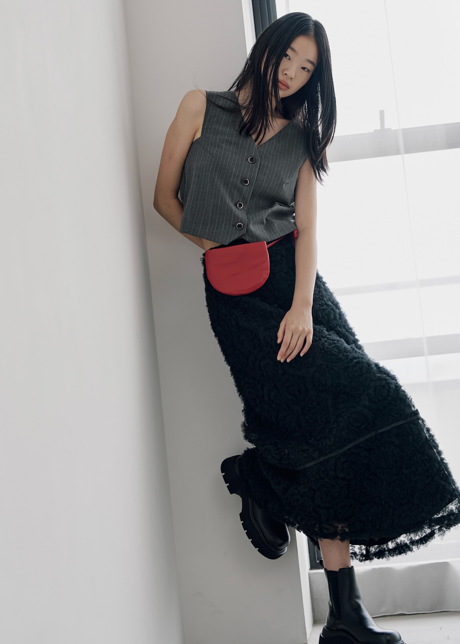 tulle circle motif flare SK