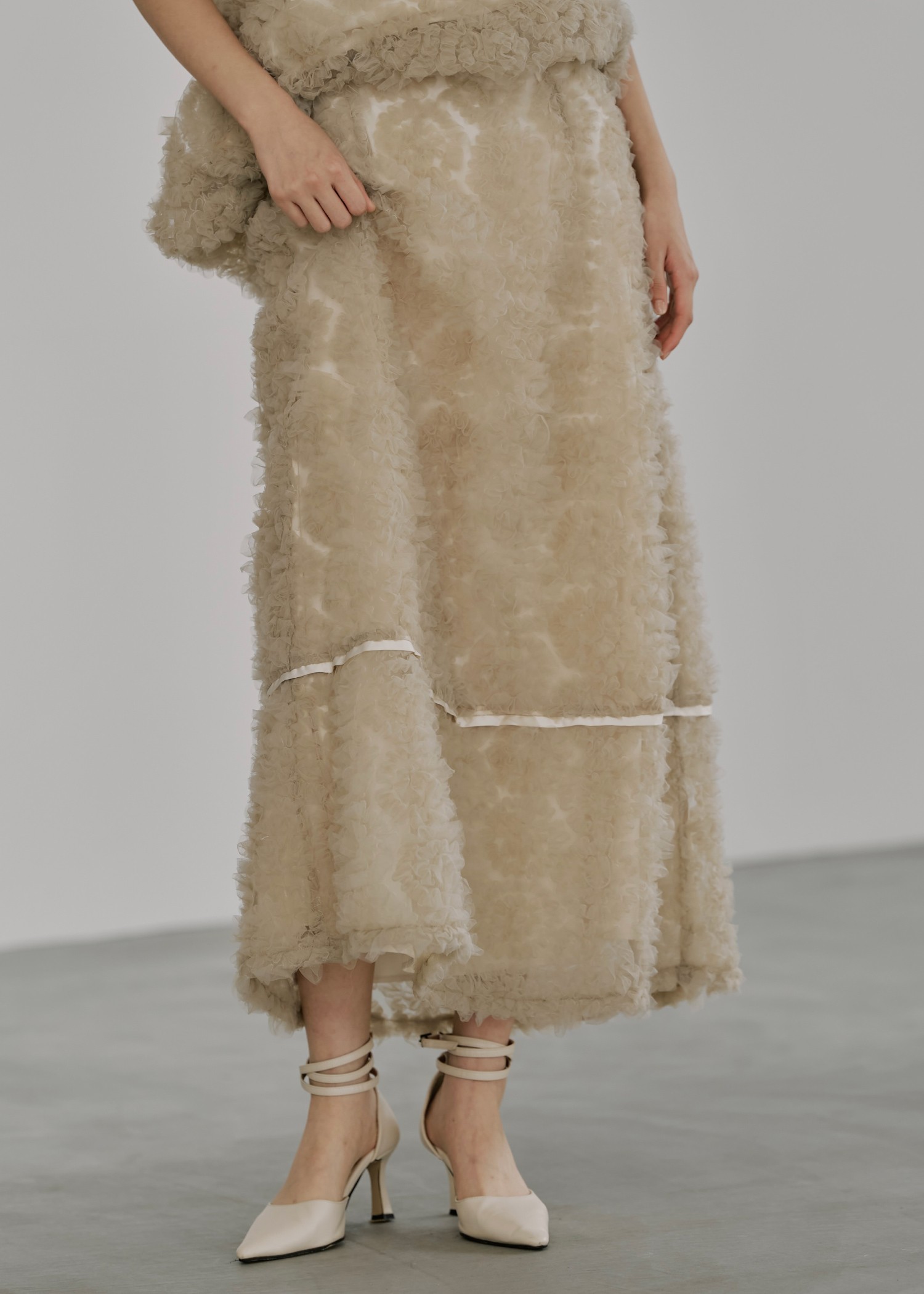 tulle circle motif flare SK