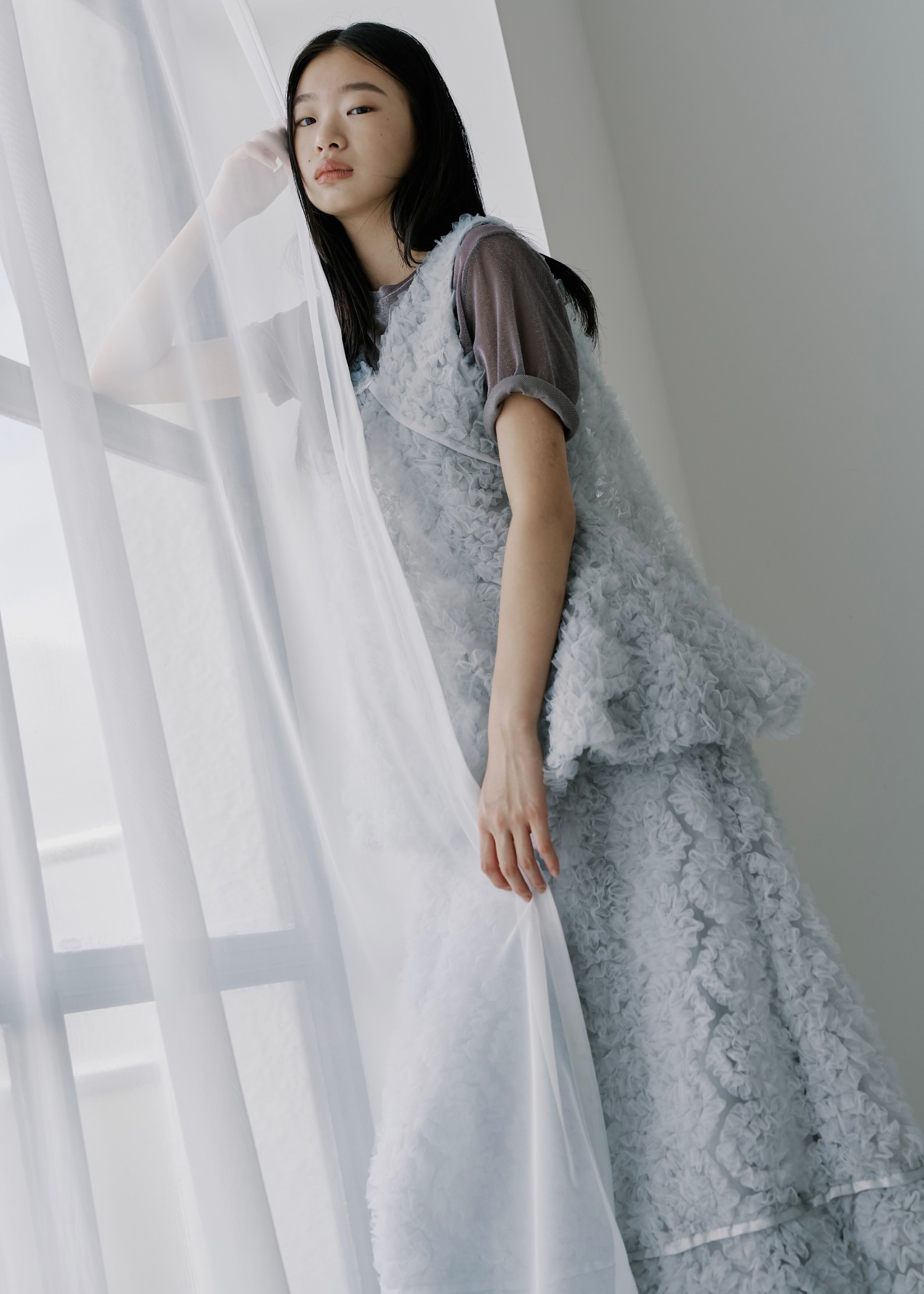 tulle circle motif flare SK