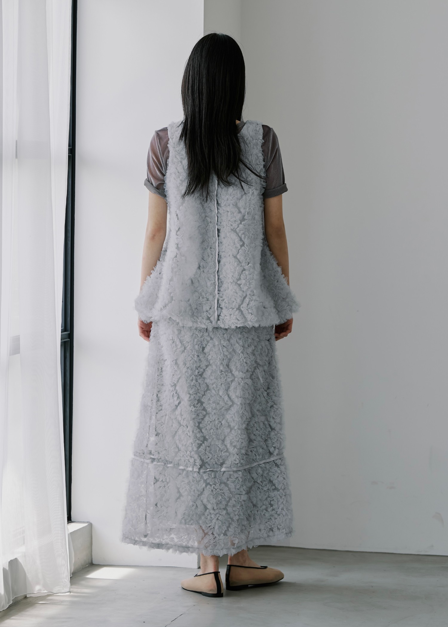 tulle circle motif flare SK