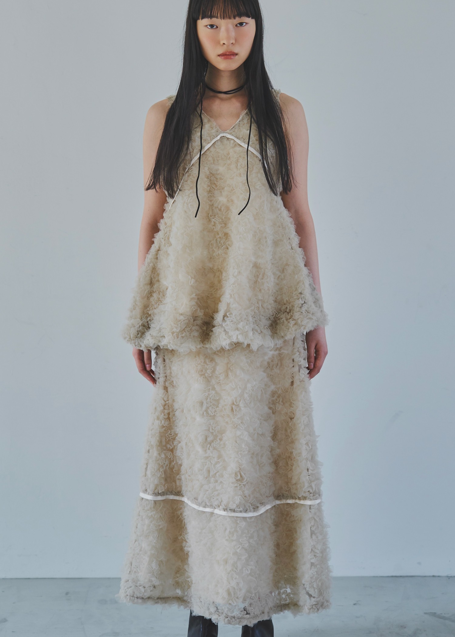 tulle circle motif flare SK