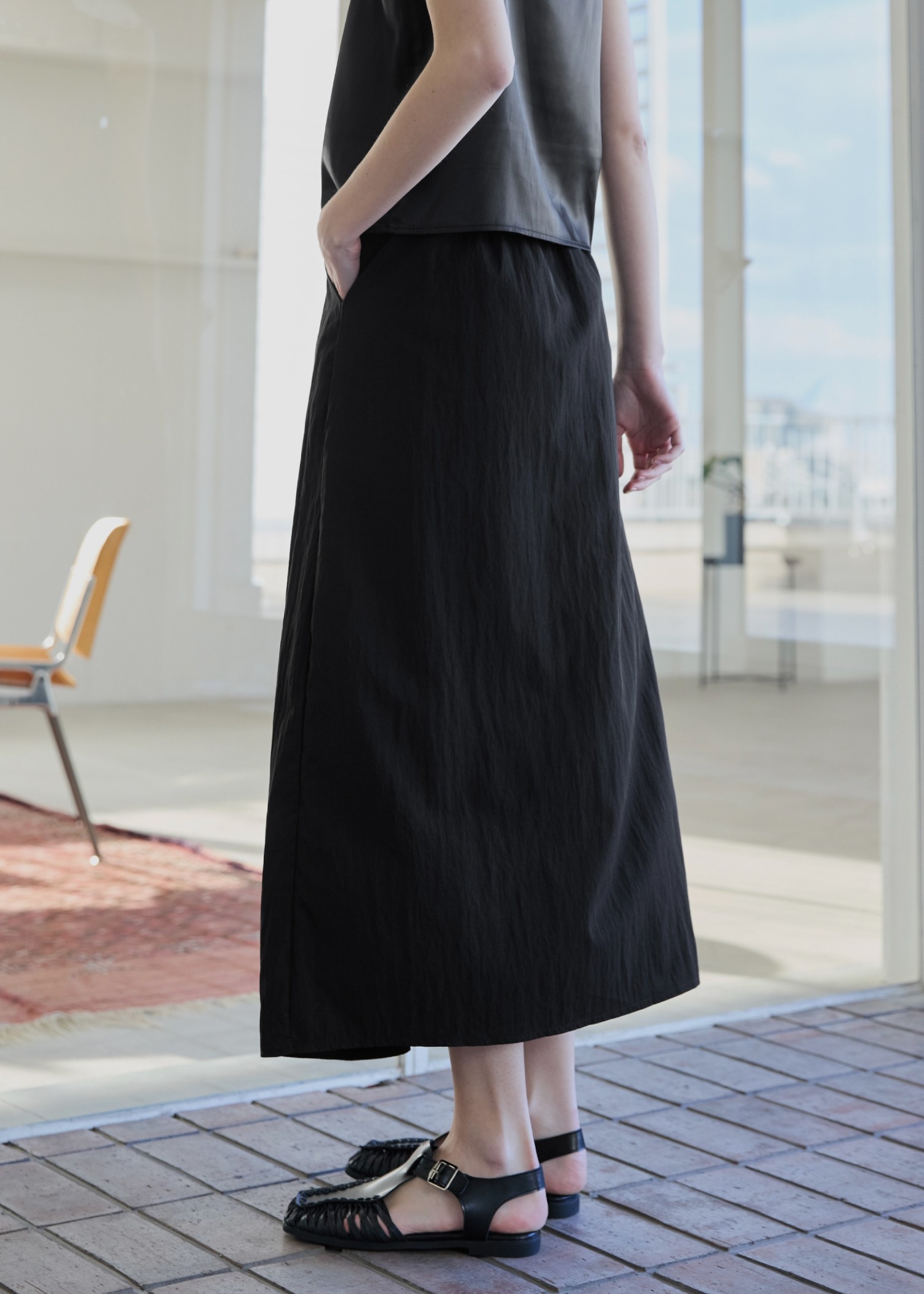 front deep tuck flare SK