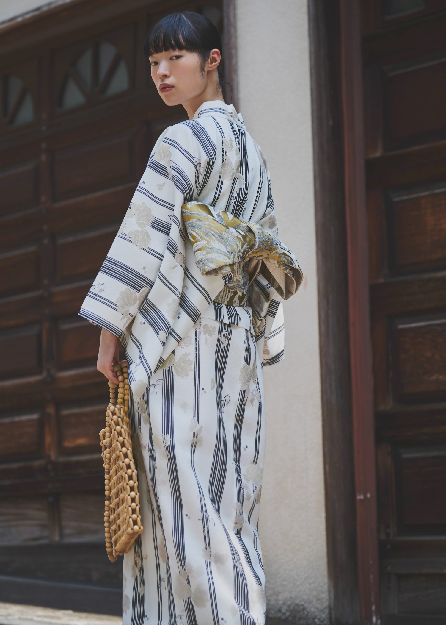 peony stripe separate yukata OP