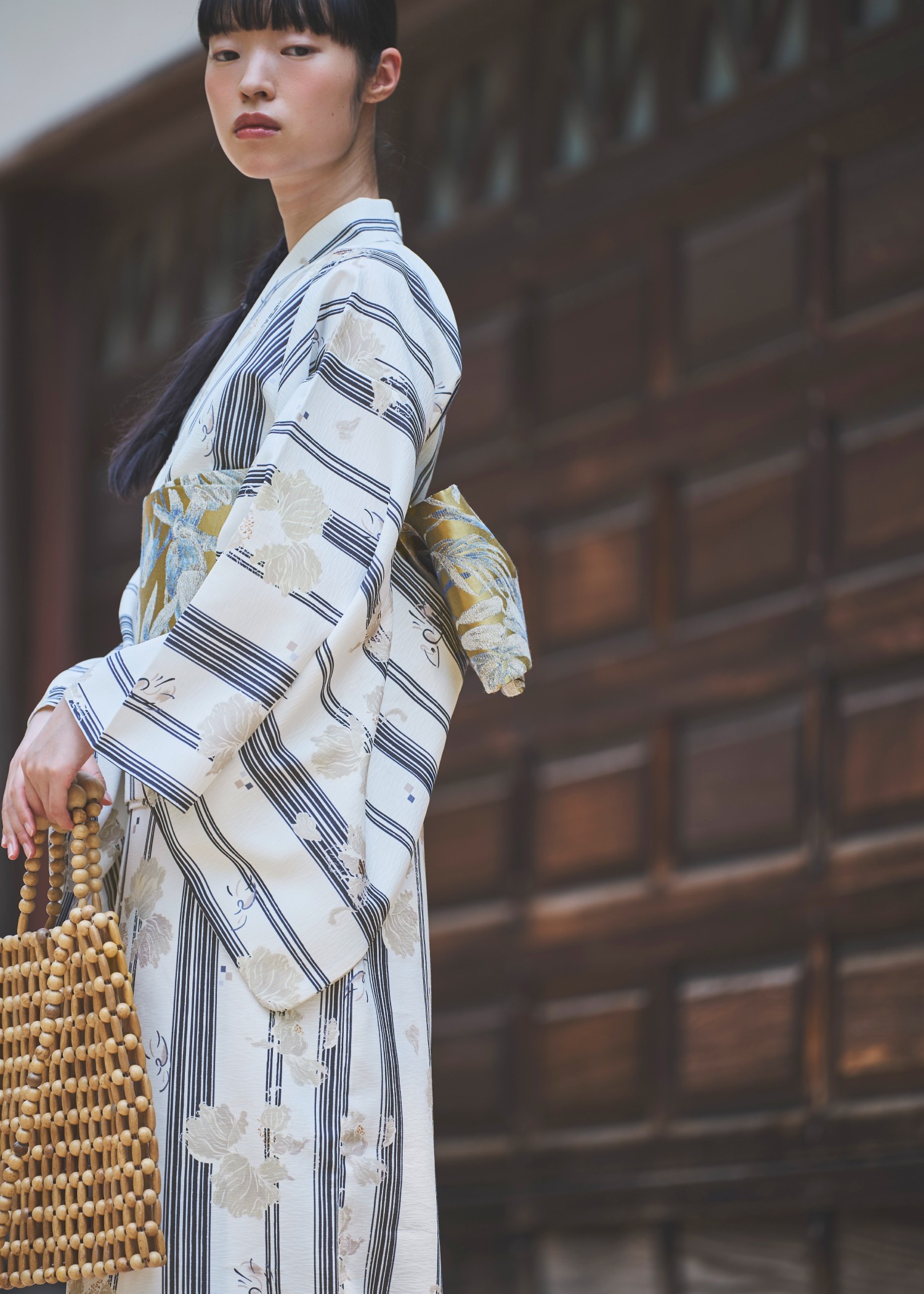 peony stripe separate yukata OP