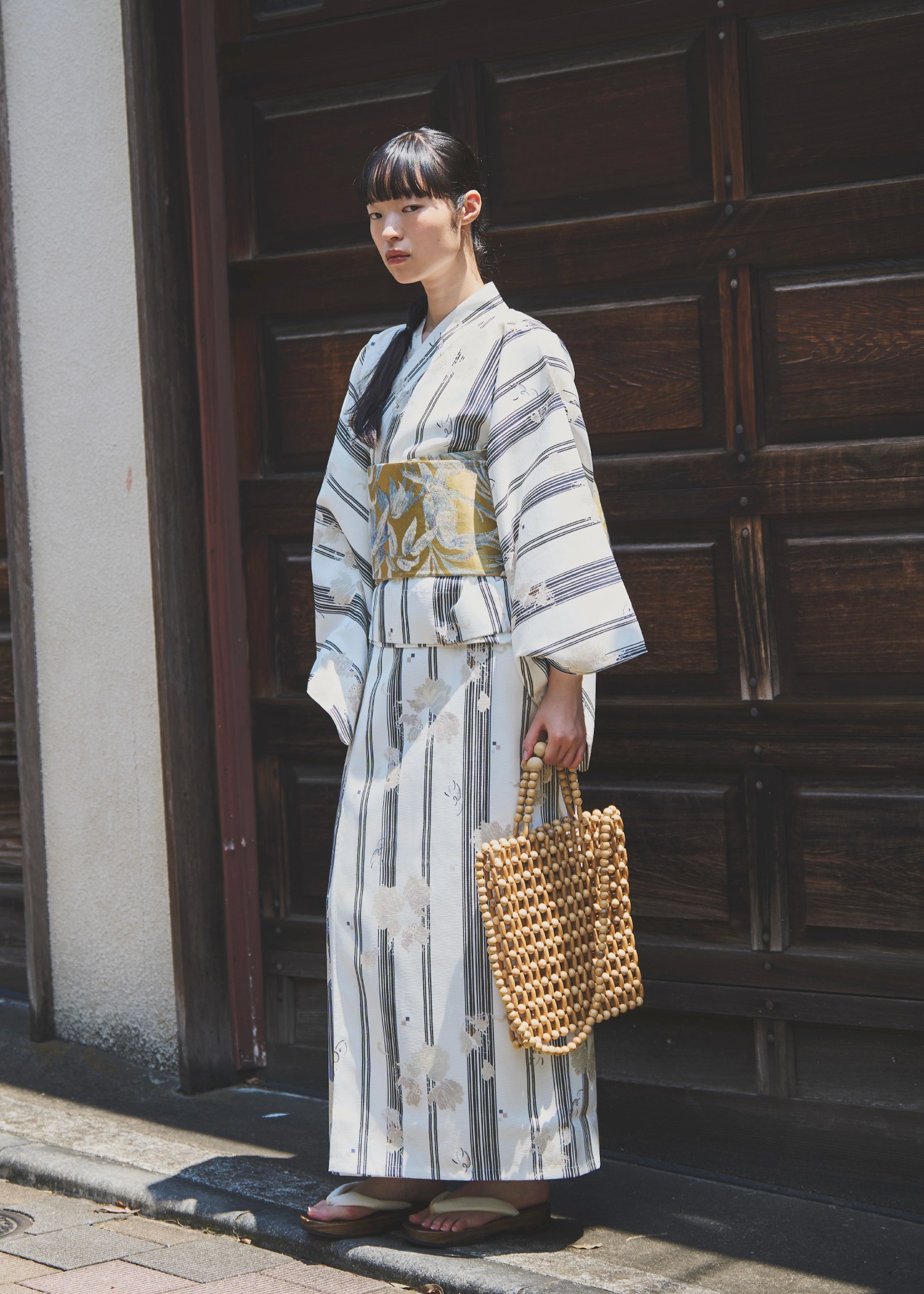 peony stripe separate yukata OP