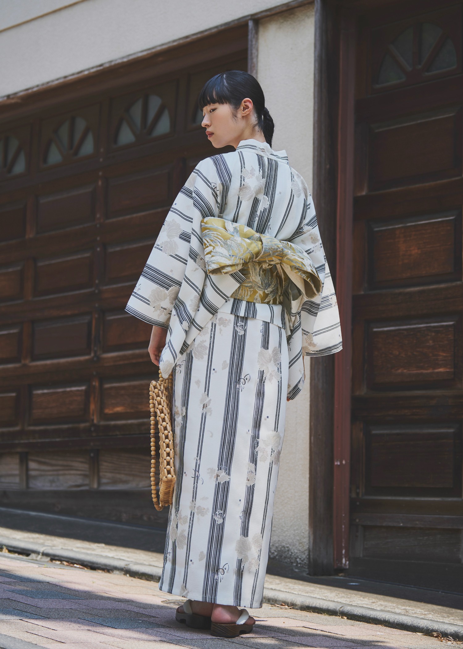 peony stripe separate yukata OP